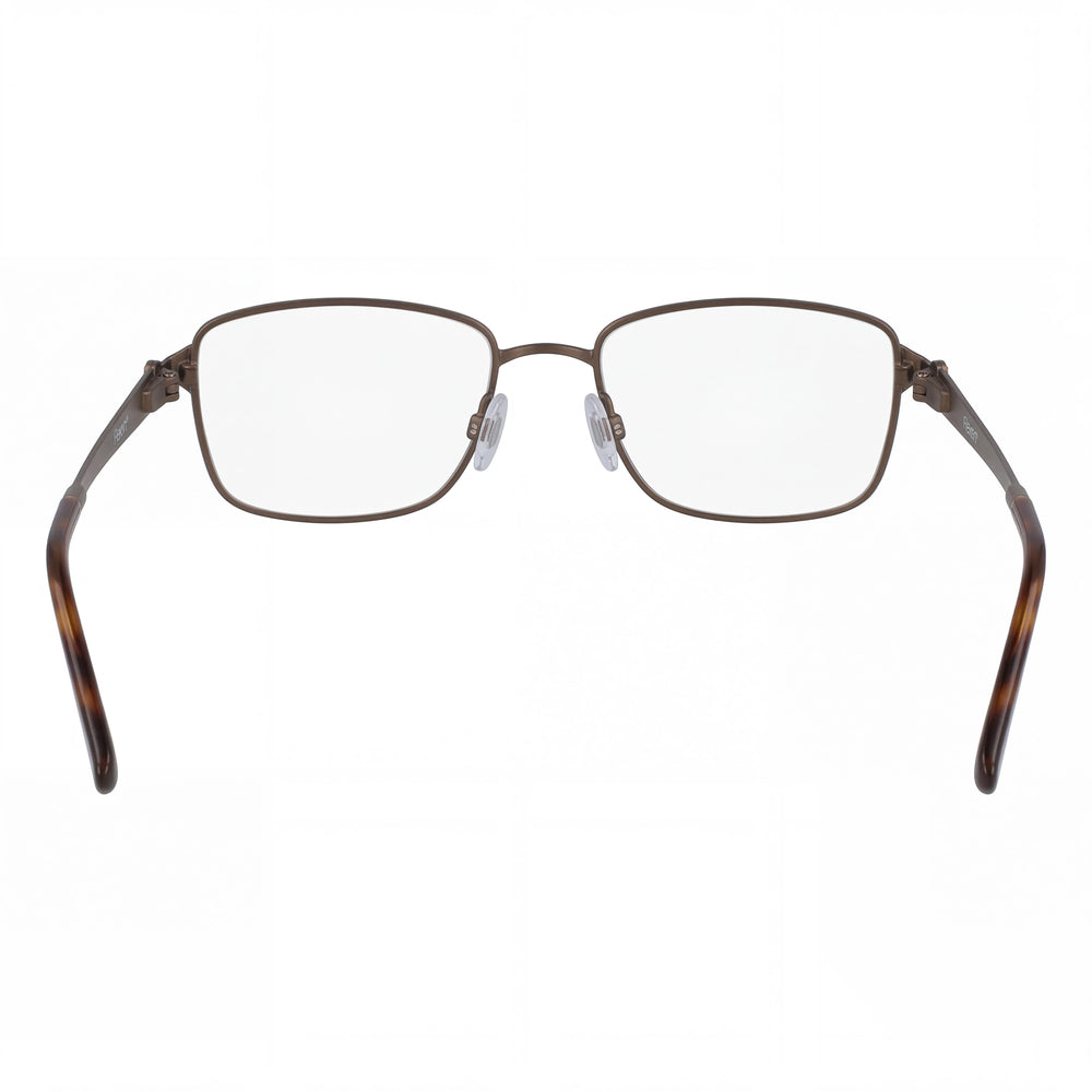 Montura óptica de metal multicolor Flexon Lana para mujer, lentes de policarbonato marrón, tamaño 53-17-135