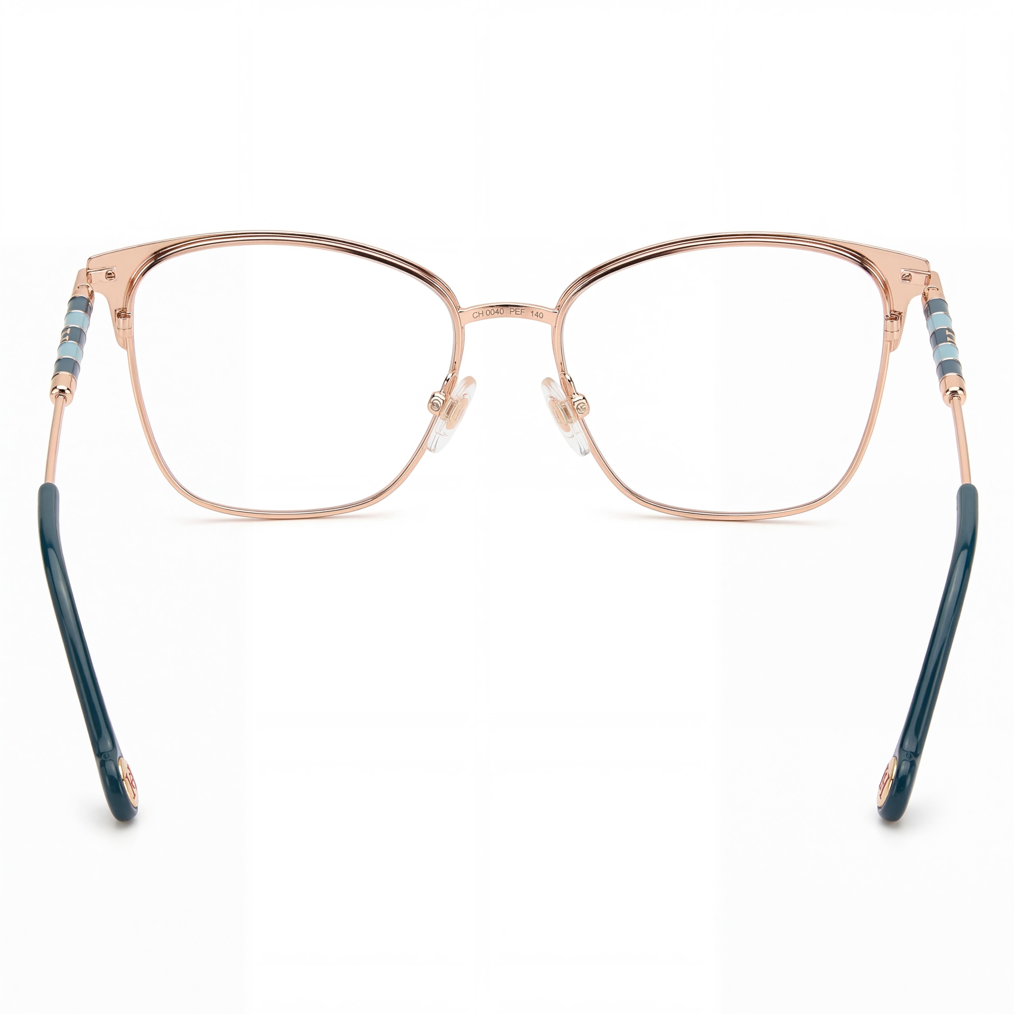 Carolina Herrera CH 0040 Women's Gold Green Stainless Steel Rectangular Optical Frames 54mm, Photo 4