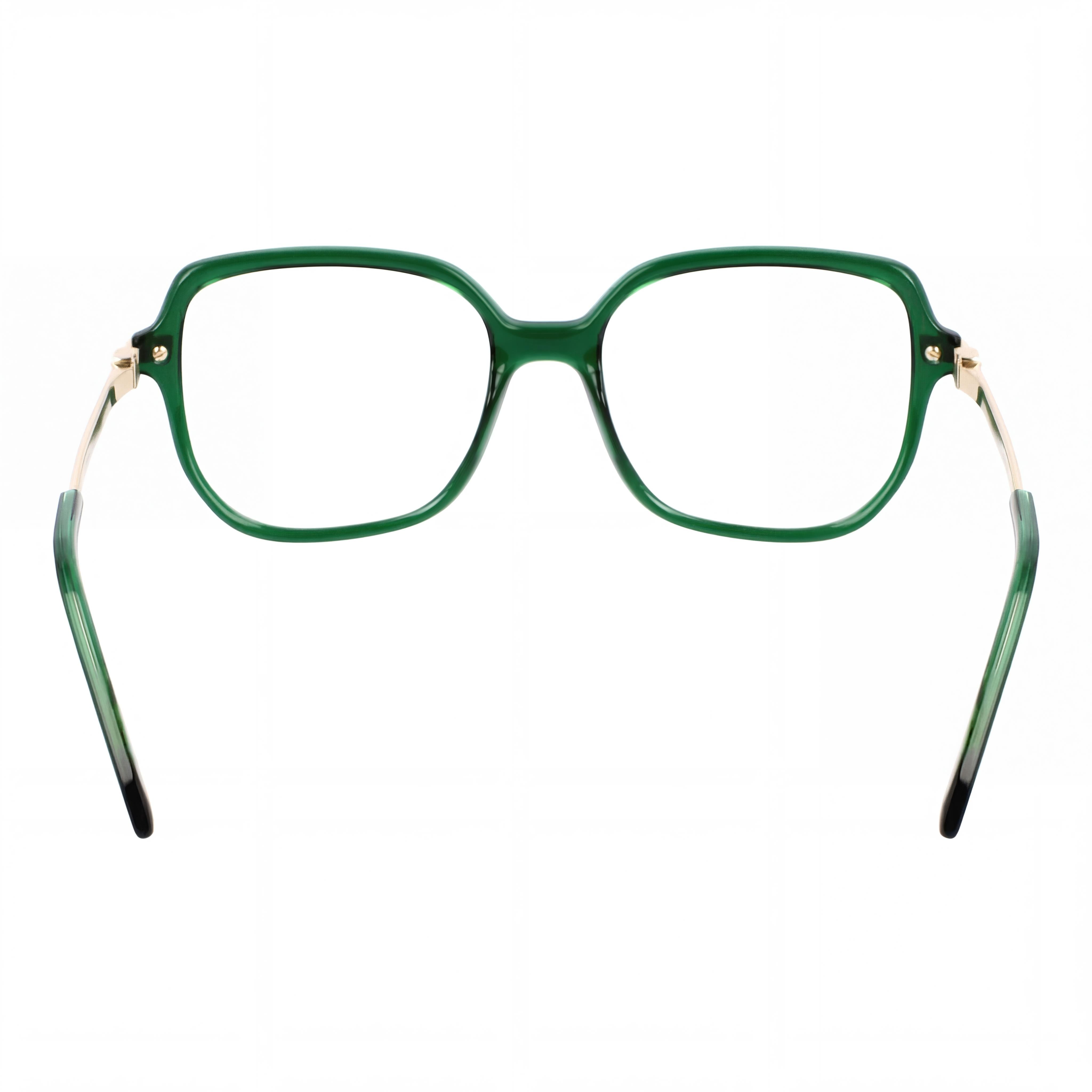 Gafas Ferragamo Sf3012 para mujer, armazón de acetato transparente verde, lentes de 53 mm, puente de 16 mm, patilla de 140 mm, Photo 3