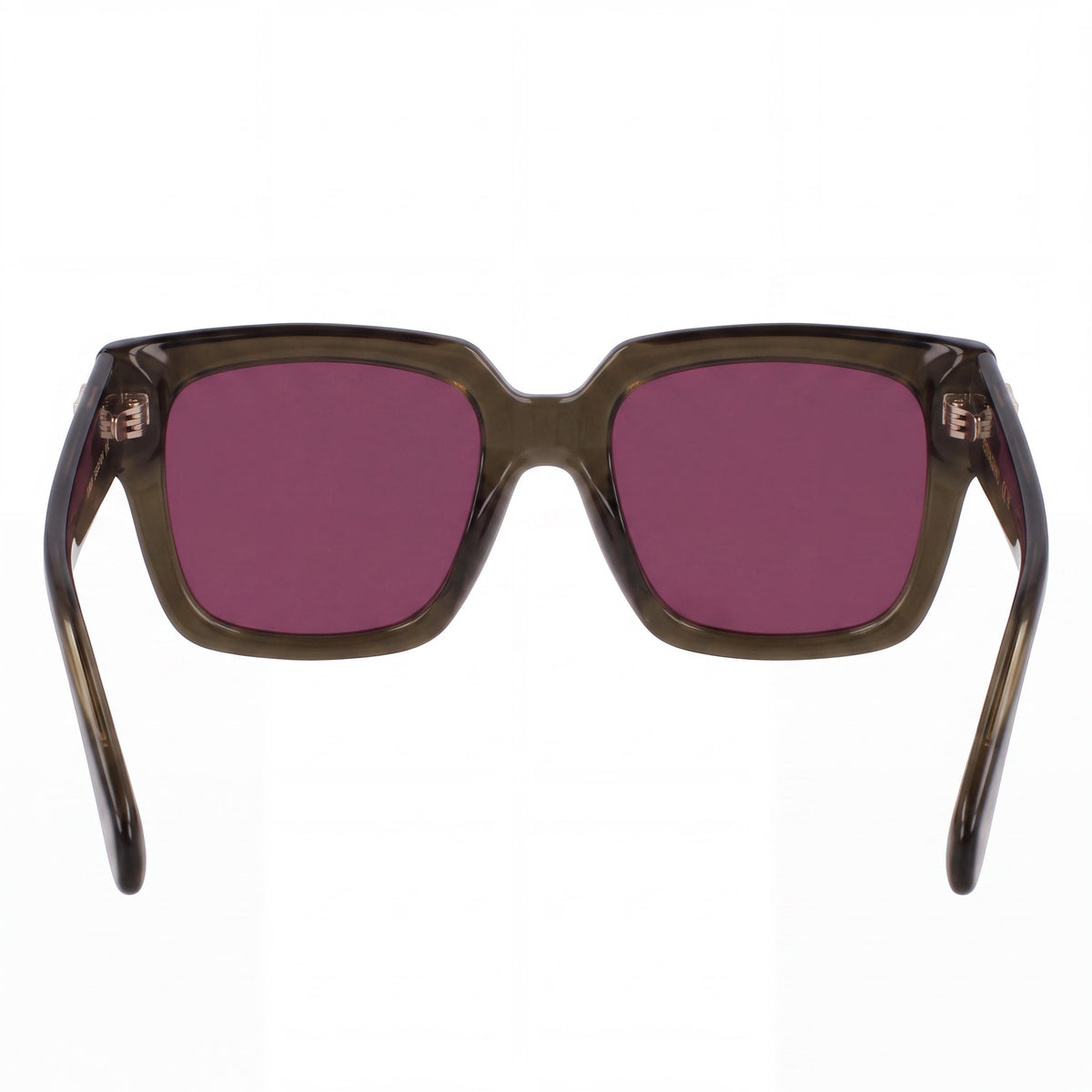 Ferragamo Sf2014s Women's Lightweight Transparent Khaki Acetate Purple UV Protected Non- Sunglasses, Photo 4