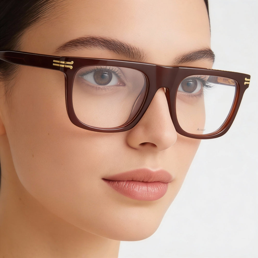 Gafas de sol Marc Jacobs Comtemporary MJ 1063 para mujer, montura de acetato marrón, lentes de policarbonato marrón, lentes de 52 mm