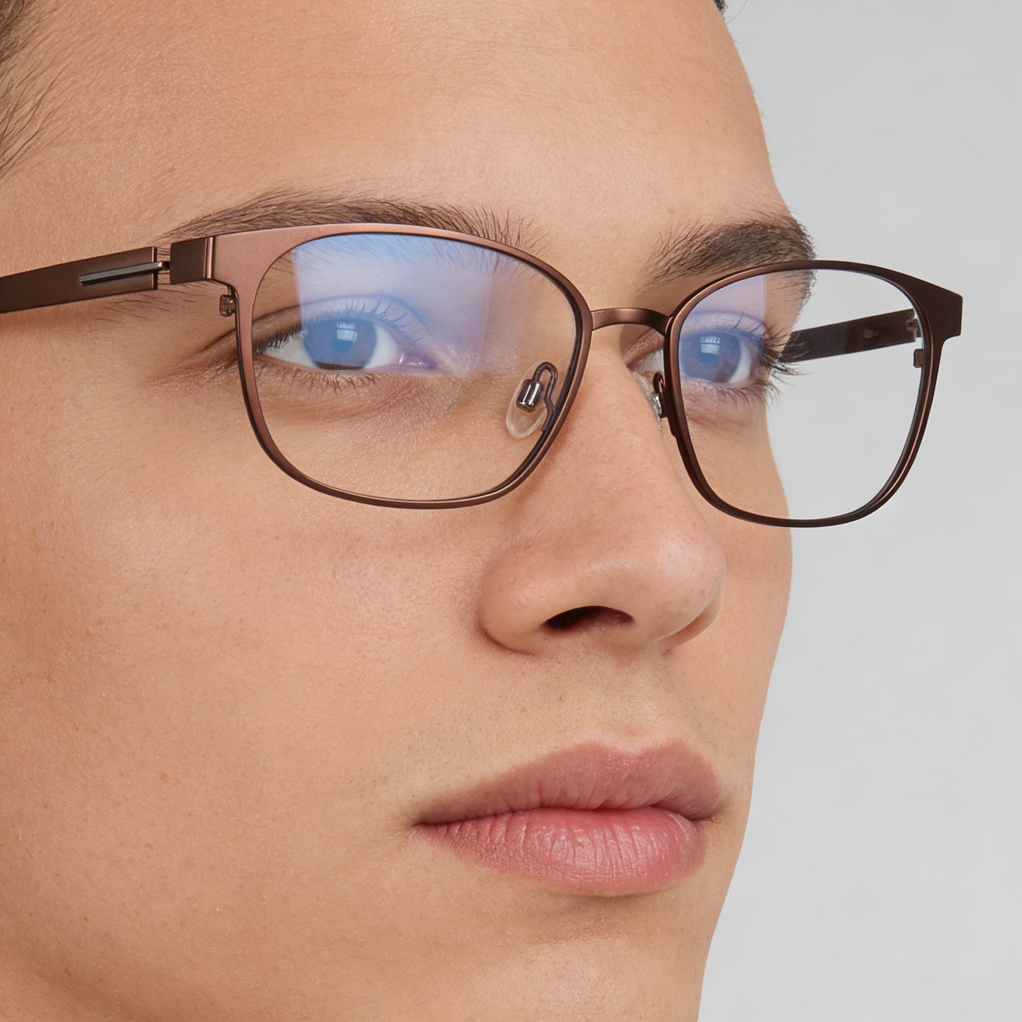 Gafas Flexon Flx1008mag-set unisex de titanio con montura multicolor y lentes color café mate de 56 mm, Photo 4