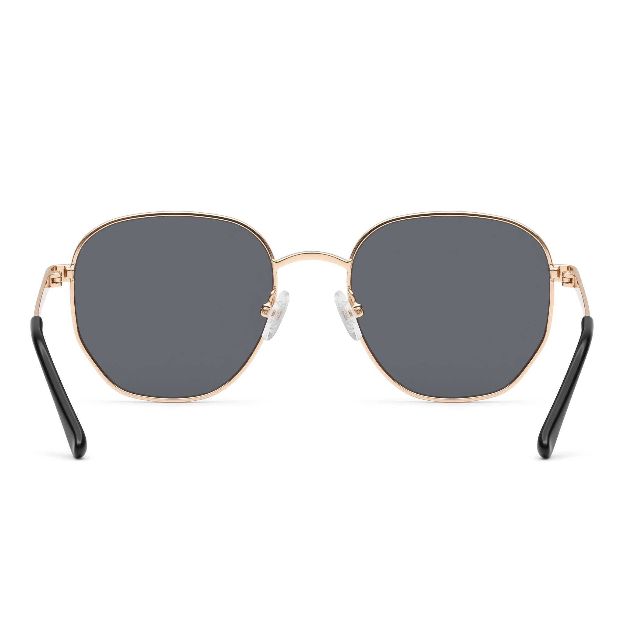 QUAY AUSTRALIA Big Time Unisex Gold Smoke Plastic Frame Smoke Polarized UV Protection Sunglasses 142mm, Photo 3