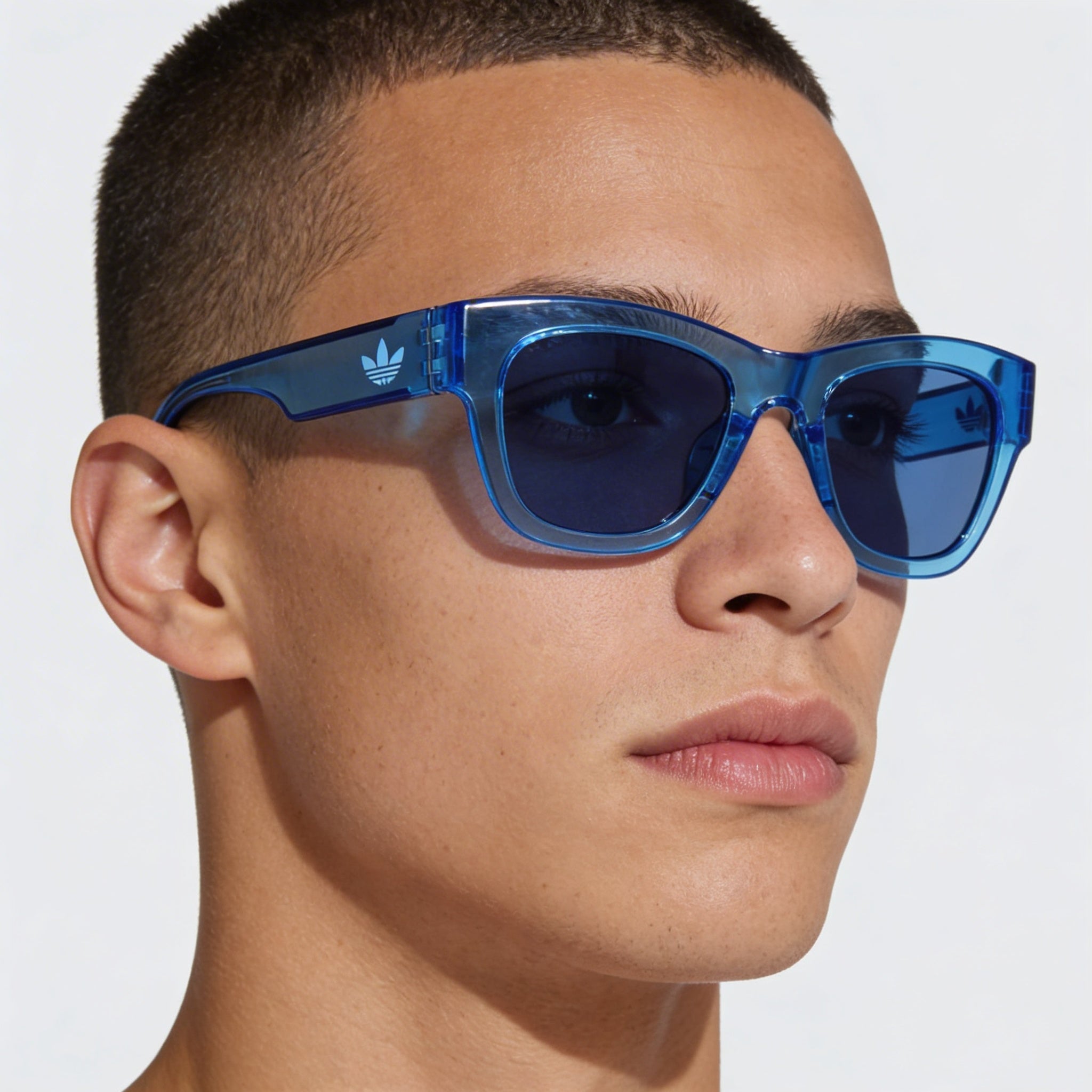 Gafas de sol adidas Sports unisex con montura de plástico multicolor y lentes azules, sin polarizar, protección UV, talla 50-50-145, Photo 4