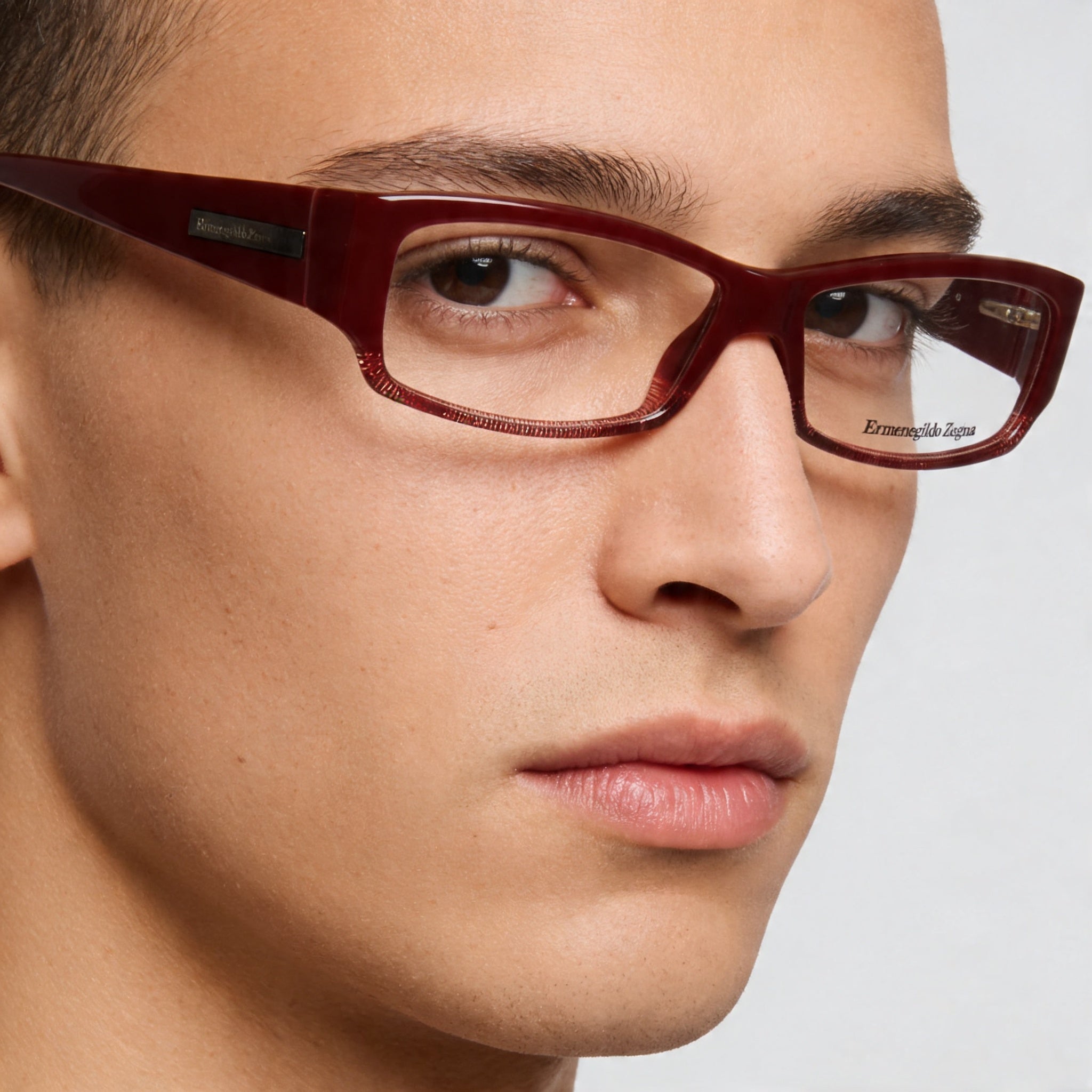 Ermenegildo Zegna Vz3536_09m8 Unisex Bordeaux Plastic Optical Frames 55mm Lens Width, 14mm Bridge, 135mm Temple, Photo 4