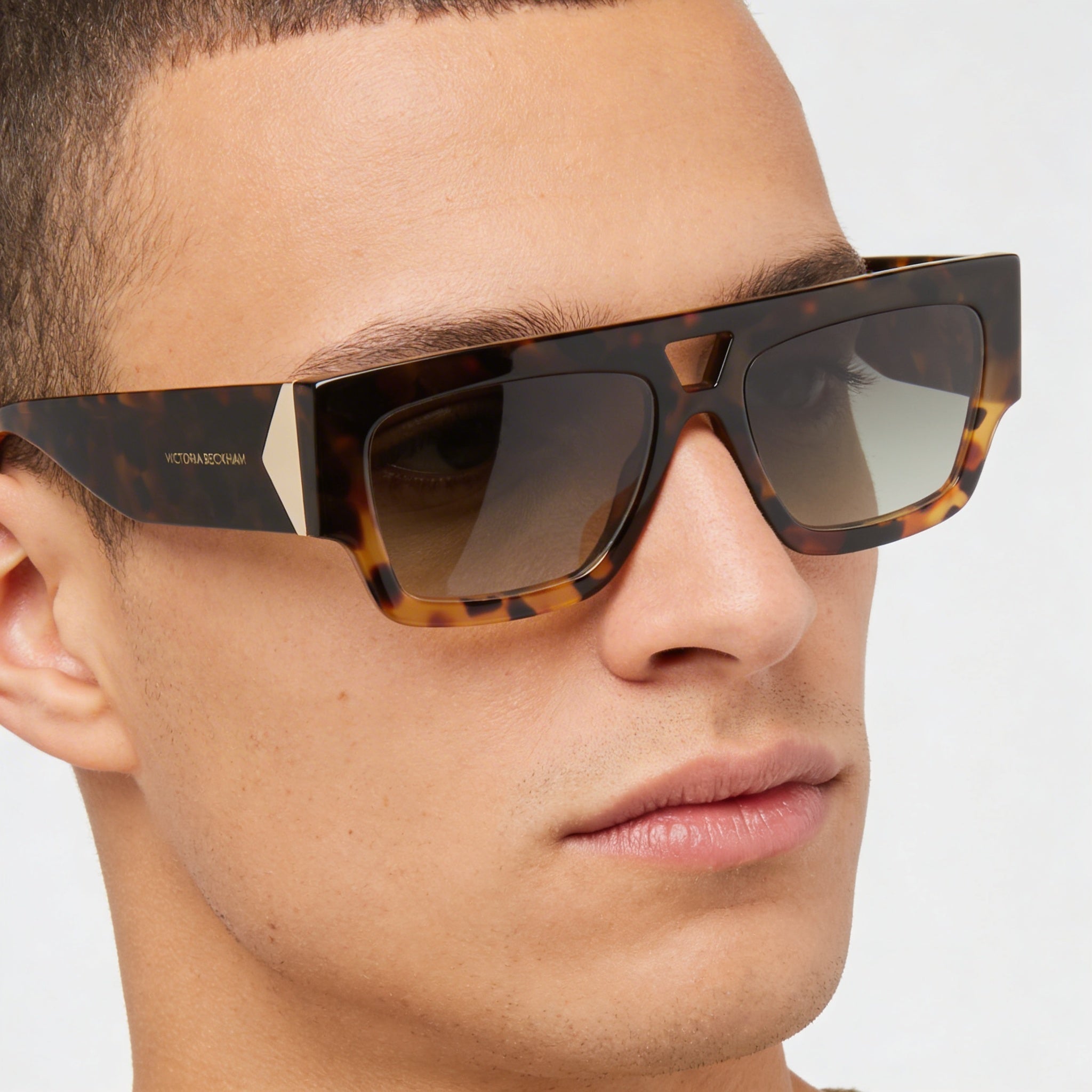 Gafas de sol Victoria Beckham Modern VB651S para hombre, montura de magnesio, lentes de policarbonato, color Havana oscuro, 55 mm, Photo 5