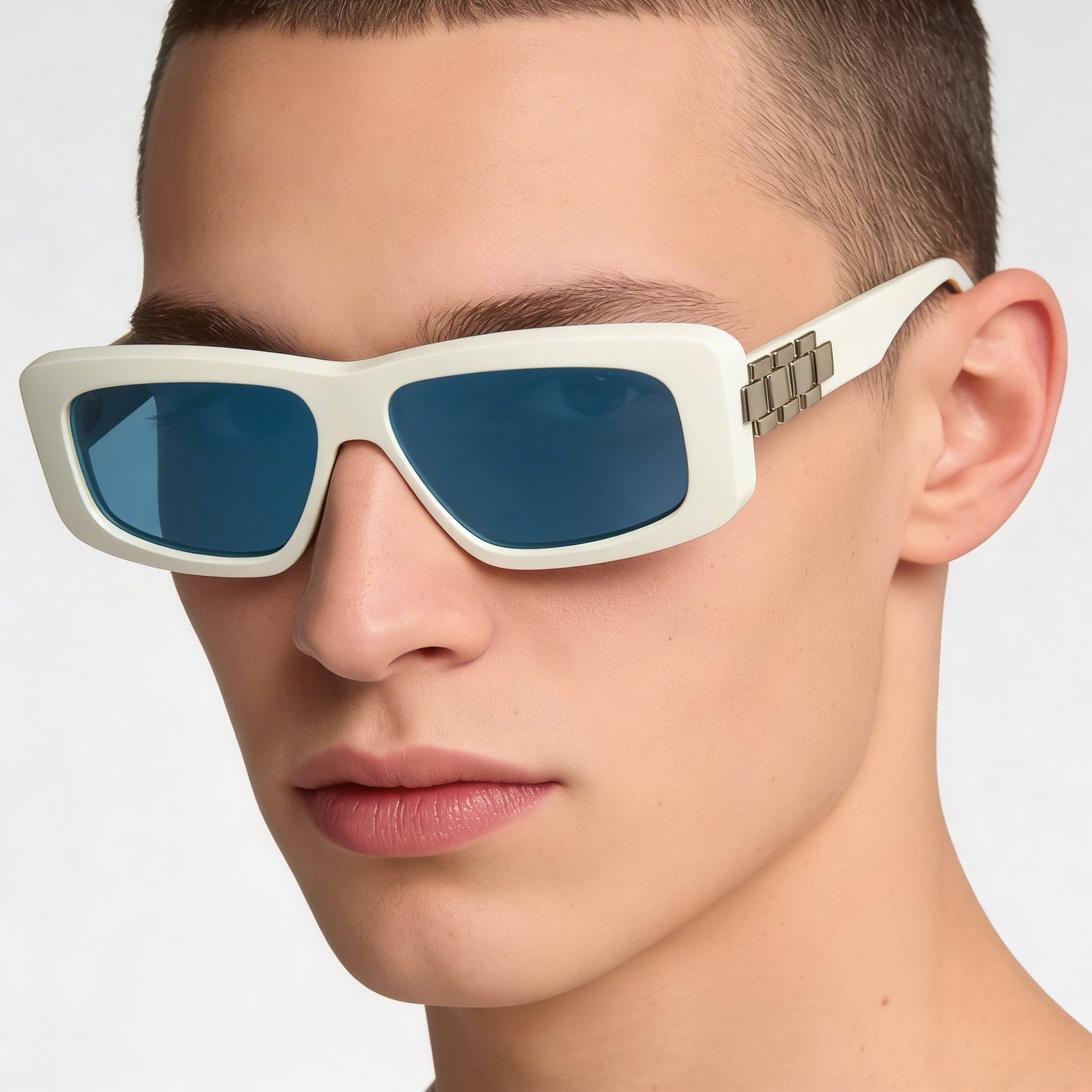 Victoria Beckham Vb669s Unisex White Frame White Lens Plastic Sunglasses 55mm 100% UV Protection, Photo 4