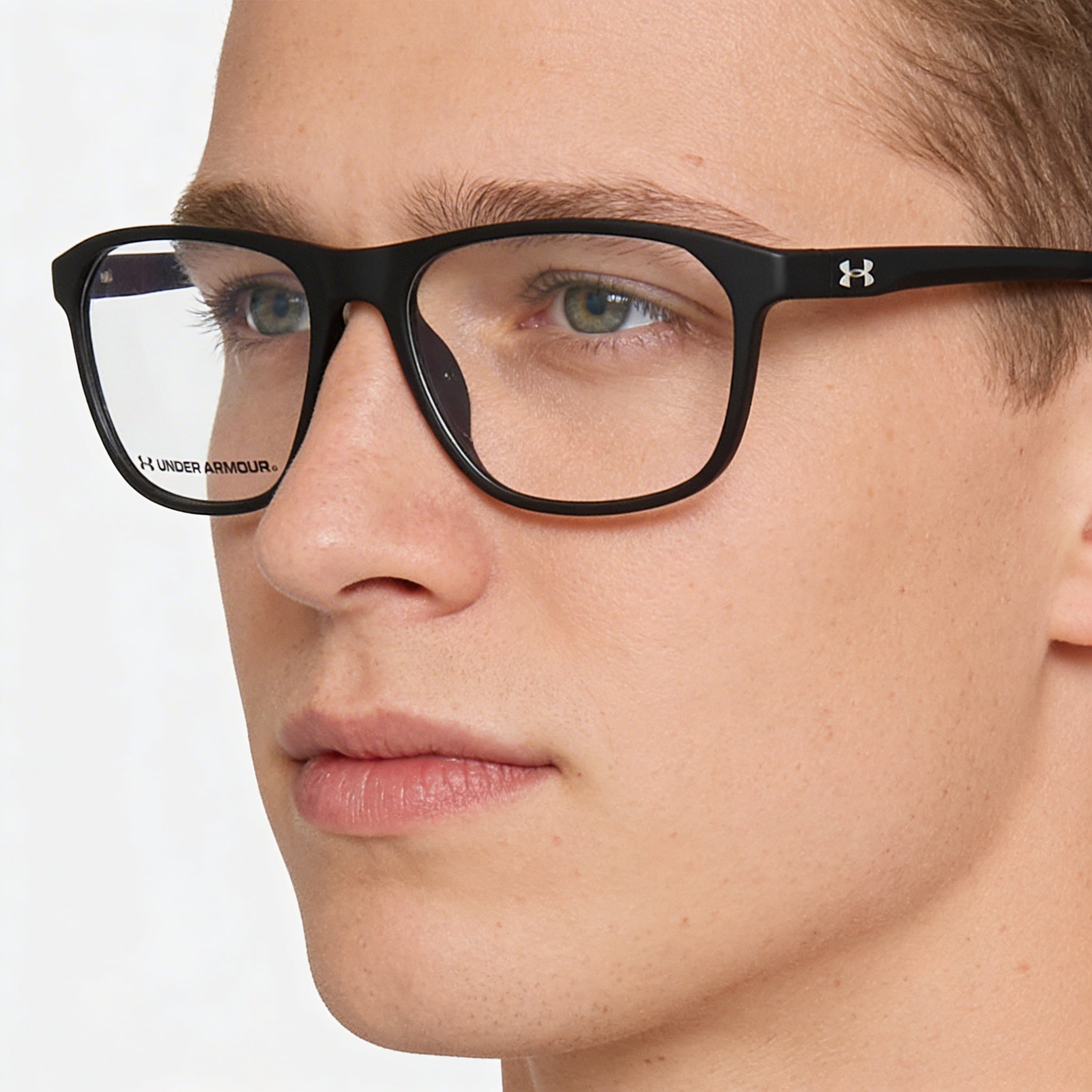 Under Armour UA 5030 Rectangle Eyeglasses, Unisex Polyamide Frame, Matt Black, Size 55-16-135, Photo 4