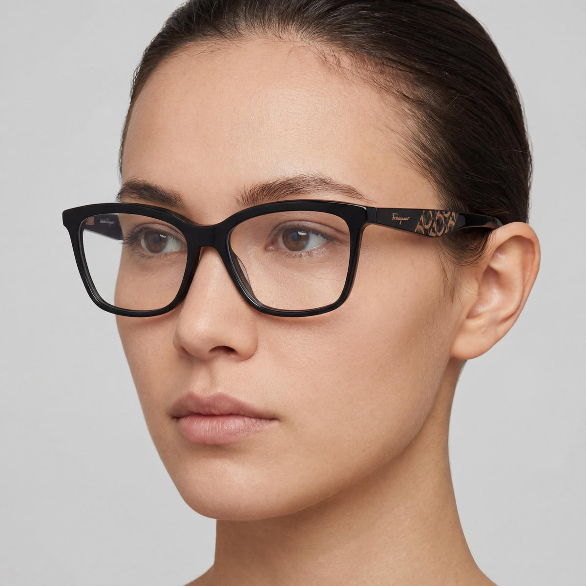 Gafas de Montura Cuadrada de Plástico Negro Unisex Salvatore Ferragamo SF2904 Modern Collection de 55 mm, Photo 4