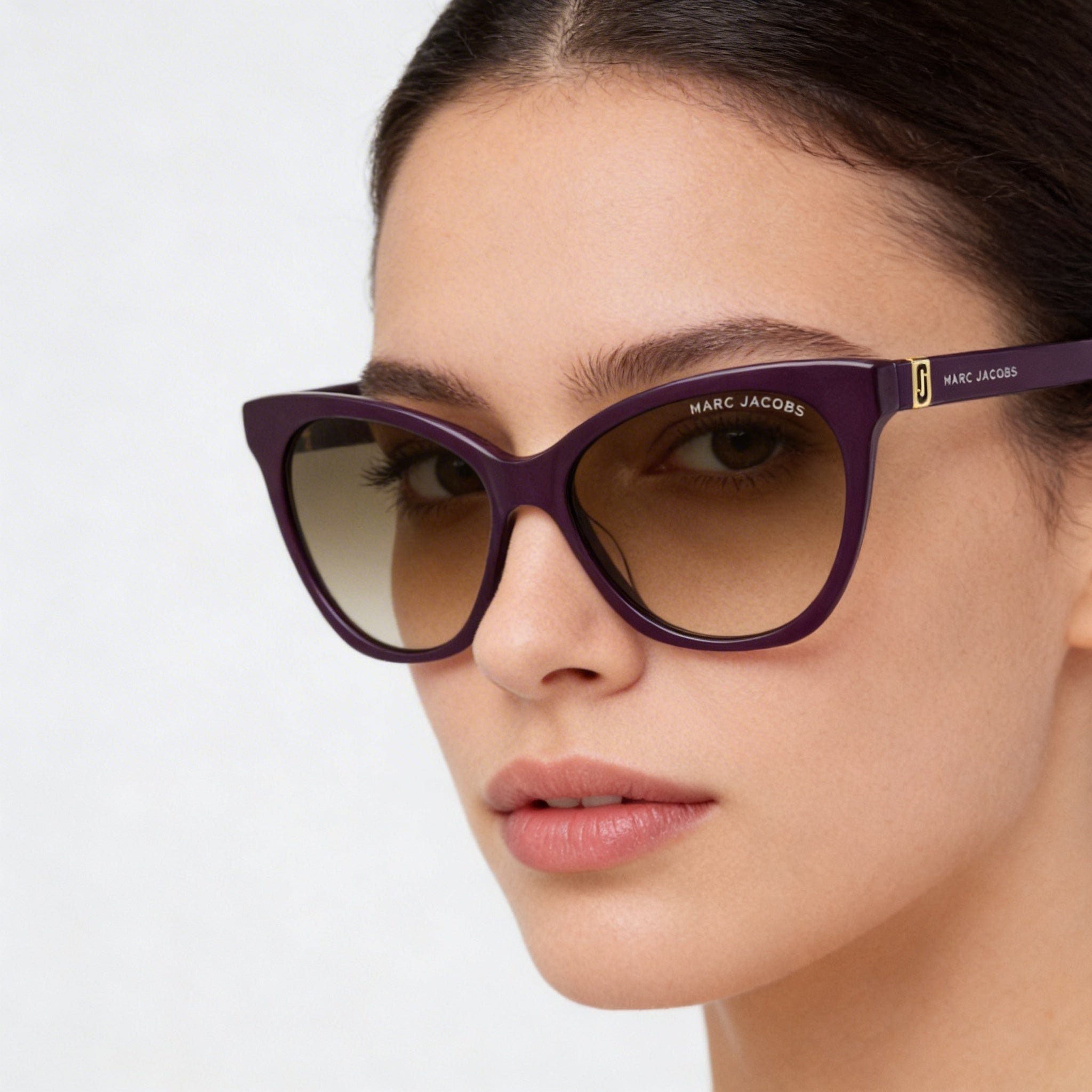 Gafas de sol Marc Jacobs Marc 336/S para mujer, montura de plástico degradada en marrón ciruela, protección UV, no polarizadas, 56 mm, Photo 4