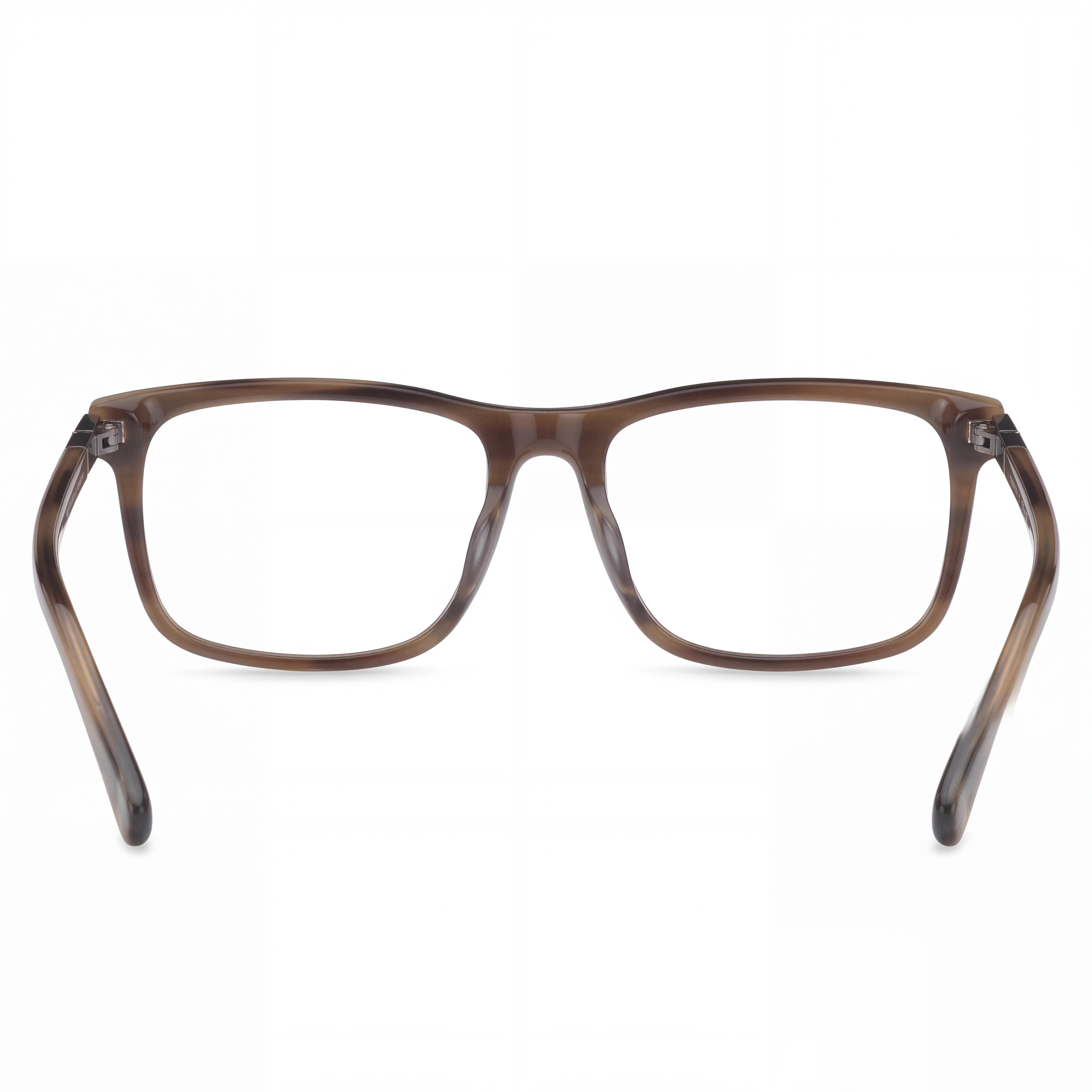 Monturas de Gafas para Hombre Kenneth Cole New York, Color Marrón Claro, con Lentes Transparentes de Demostración, Listas para Receta Personalizada, Photo 3