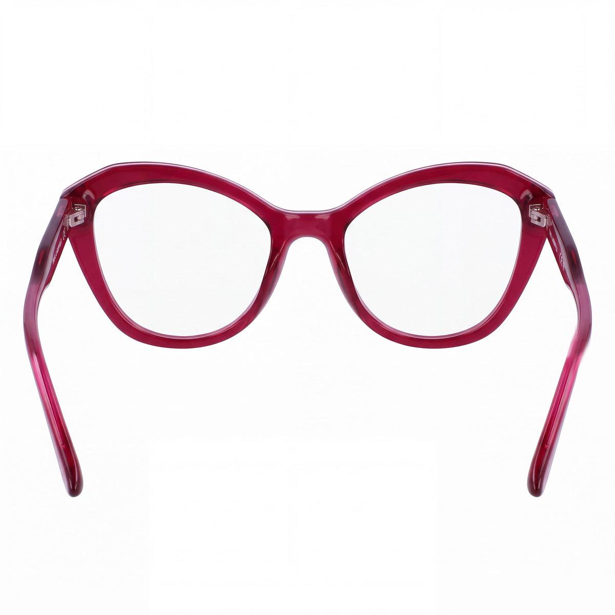 KARL LAGERFELD Women's Kl6137 Cat Eye Eyeglasses with Iniettato Frame in Antique Rose, 52mm Lens Width, Photo 4