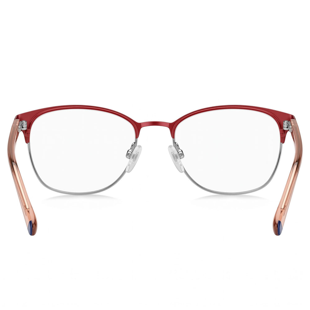 Tommy Hilfiger TH 1749 Women's Matte Red Stainless Steel Square Semi-Rimless Polycarbonate Eyeglasses 53mm