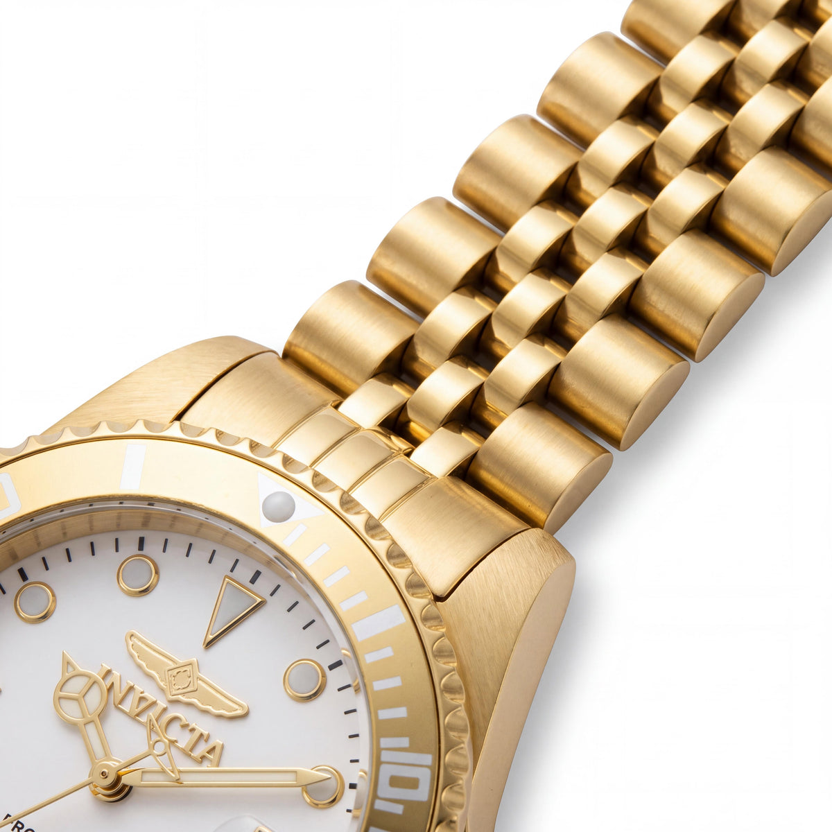 Invicta bracelet Women's Gold-Tone Stainless Steel Band 34mm White Dial Water Resistant Watch, Photo 3