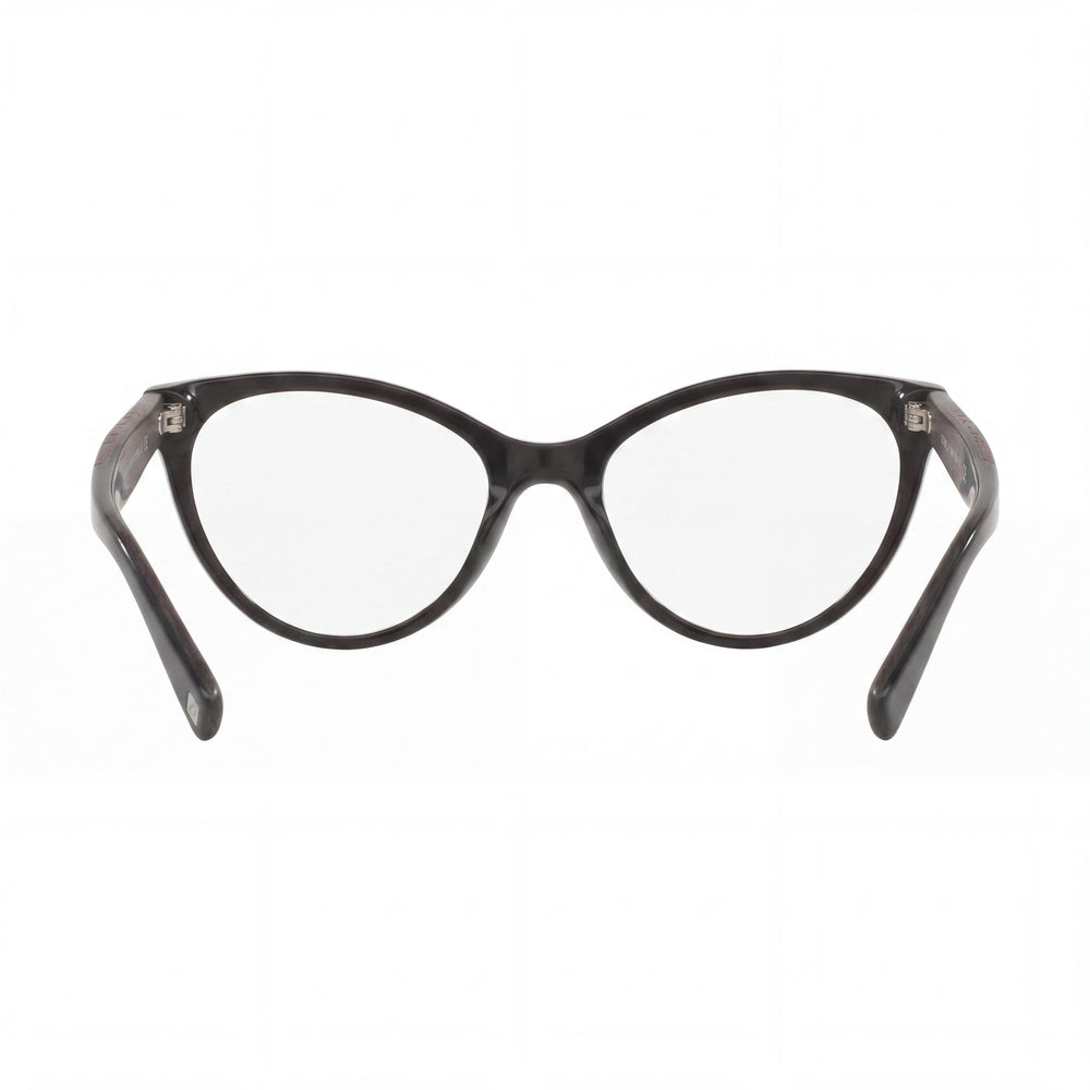 Monturas de Gafas Valentino Lujo Clásico Modelo Unisex Negro Compuesto con Lentes de Demostración de Plástico, Ancho de Lente de 53mm, Puente de 19mm