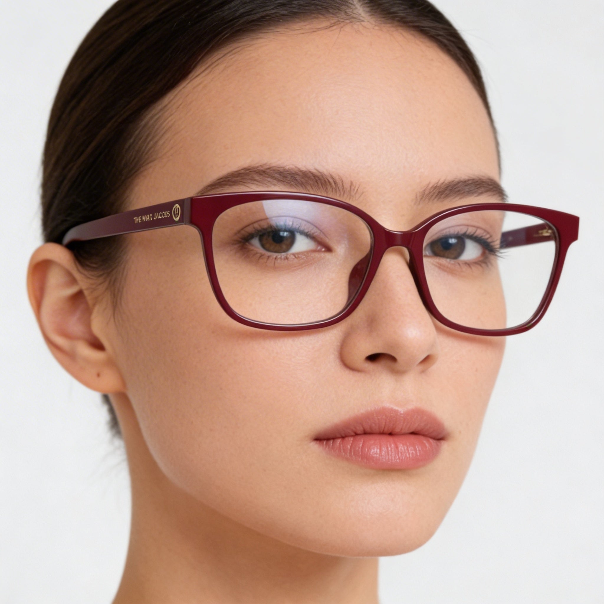 Marc Jacobs MARC 812 Unisex Burgundy Eyeglass Frames with a 17mm bridge width and 145mm temple length, Photo 3