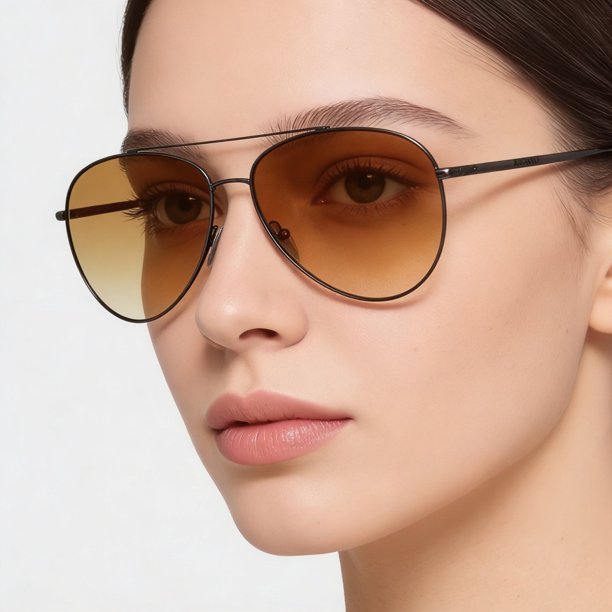 Gafas de sol Isabel Marant para mujer, estilo casual, con montura metálica, color marrón rutenio oscuro, lentes doradas y protección UV, 60 mm, Photo 3