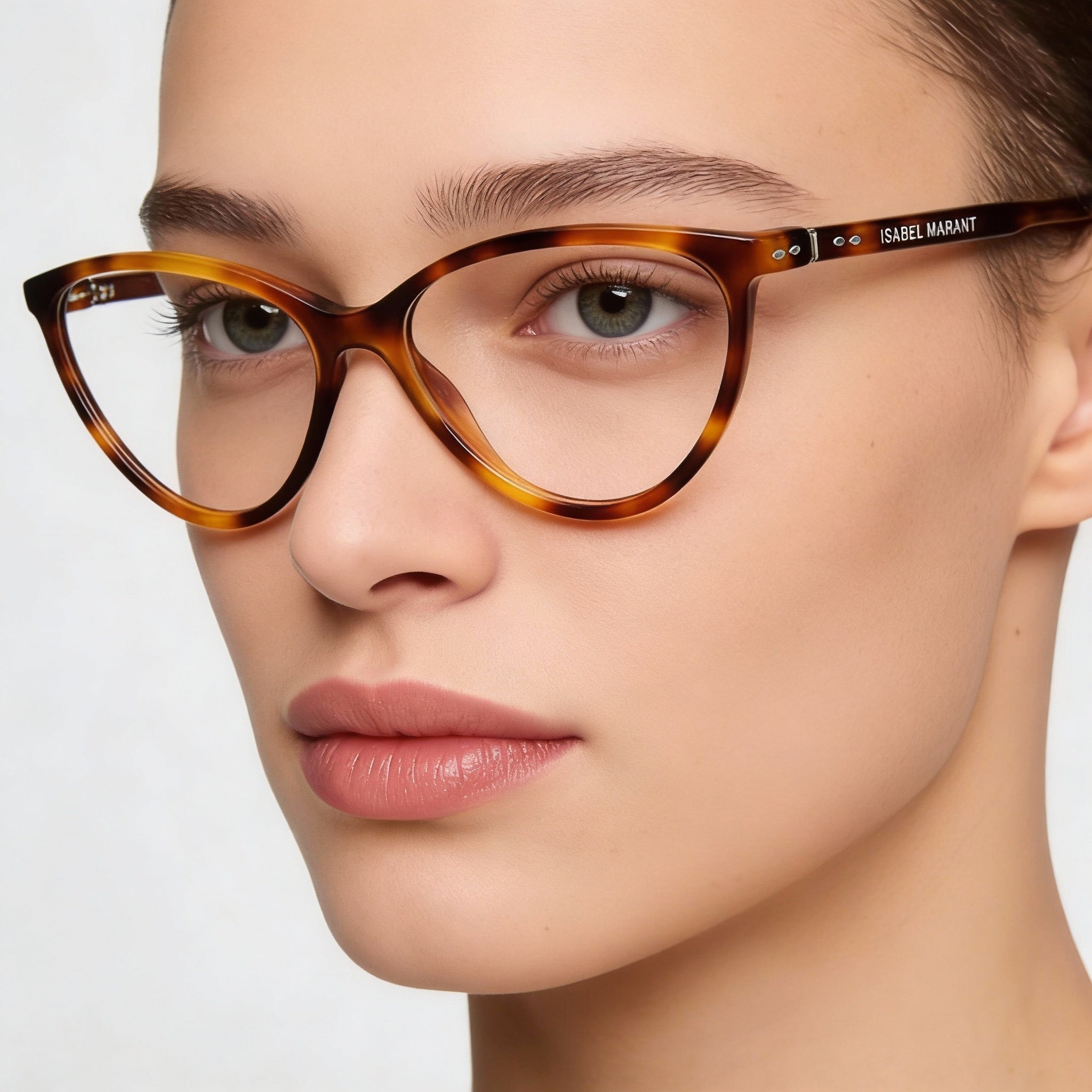 Isabel Marant Modern Unisex Sunglasses with Havana Frame, Havana Polycarbonate Lenses, 55mm Lens Width, Photo 3