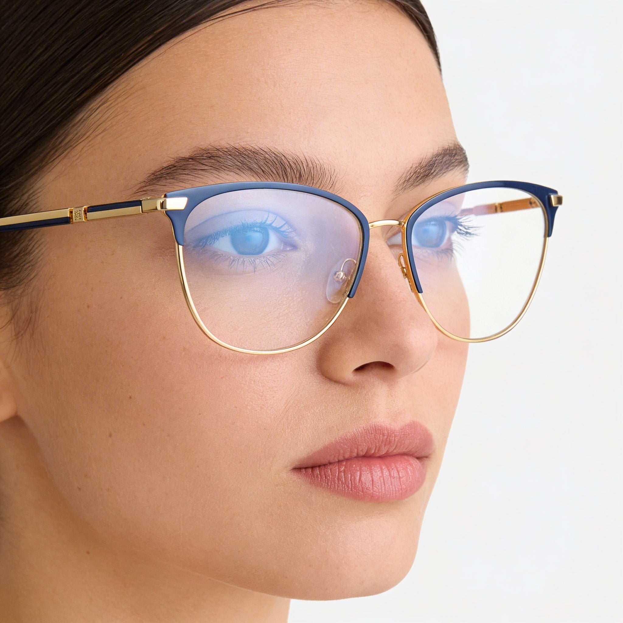 Carolina Herrera Her 0161 Modern Women's Alloy Steel Frame Gold Blue Non-polarised Sunglasses 56mm, Photo 5