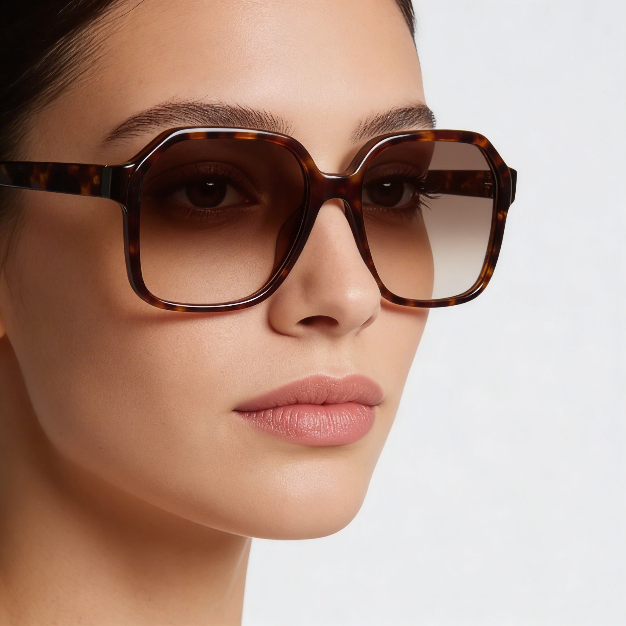 Ferragamo SF1069S Women's Tortoise Acetate Square Sunglasses Grey Gradient Lenses 100% UV Protection 56mm, Photo 5