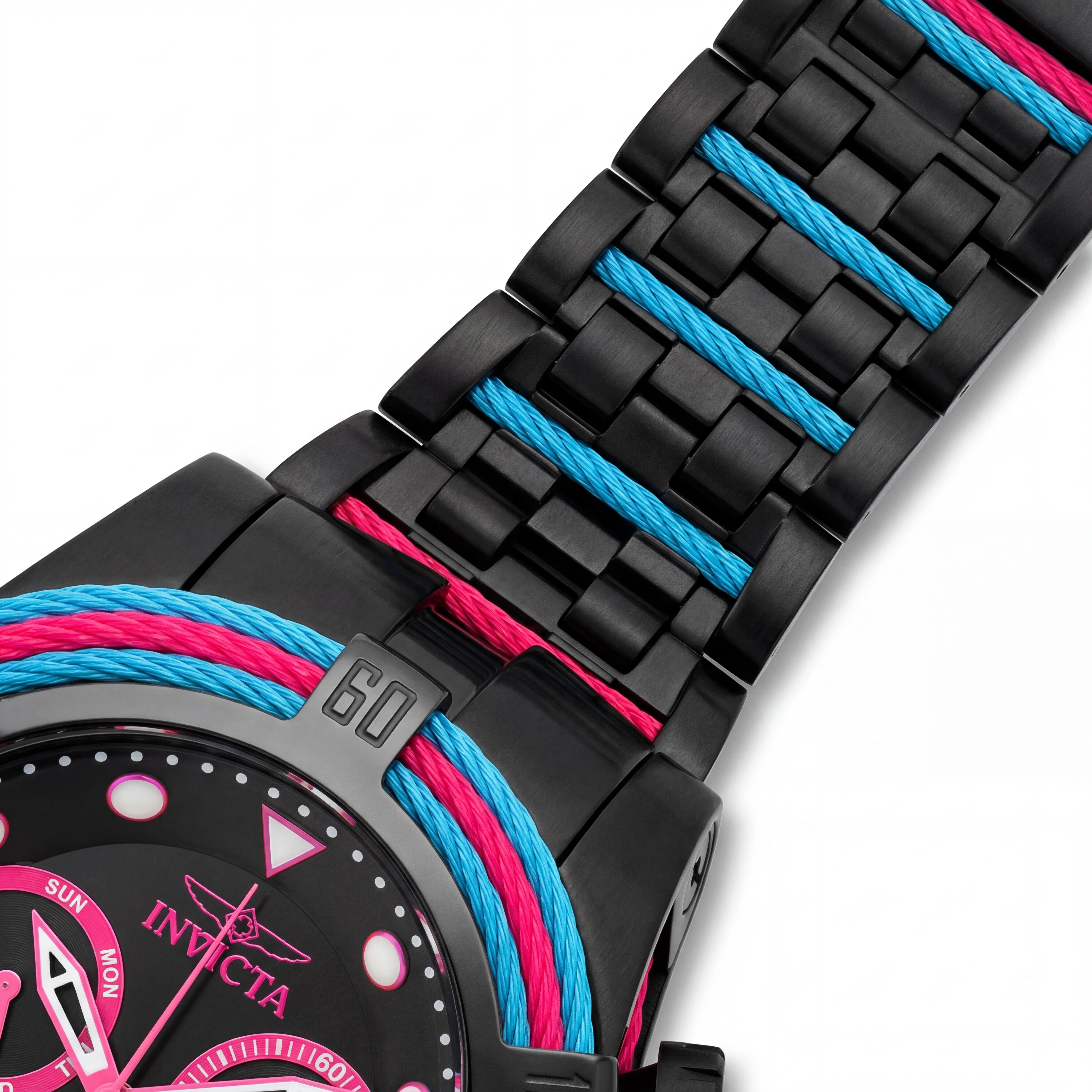 Invicta Bolt 48605 Unisex Black Stainless Steel Chronograph Quartz Watch 53mm, Photo 3