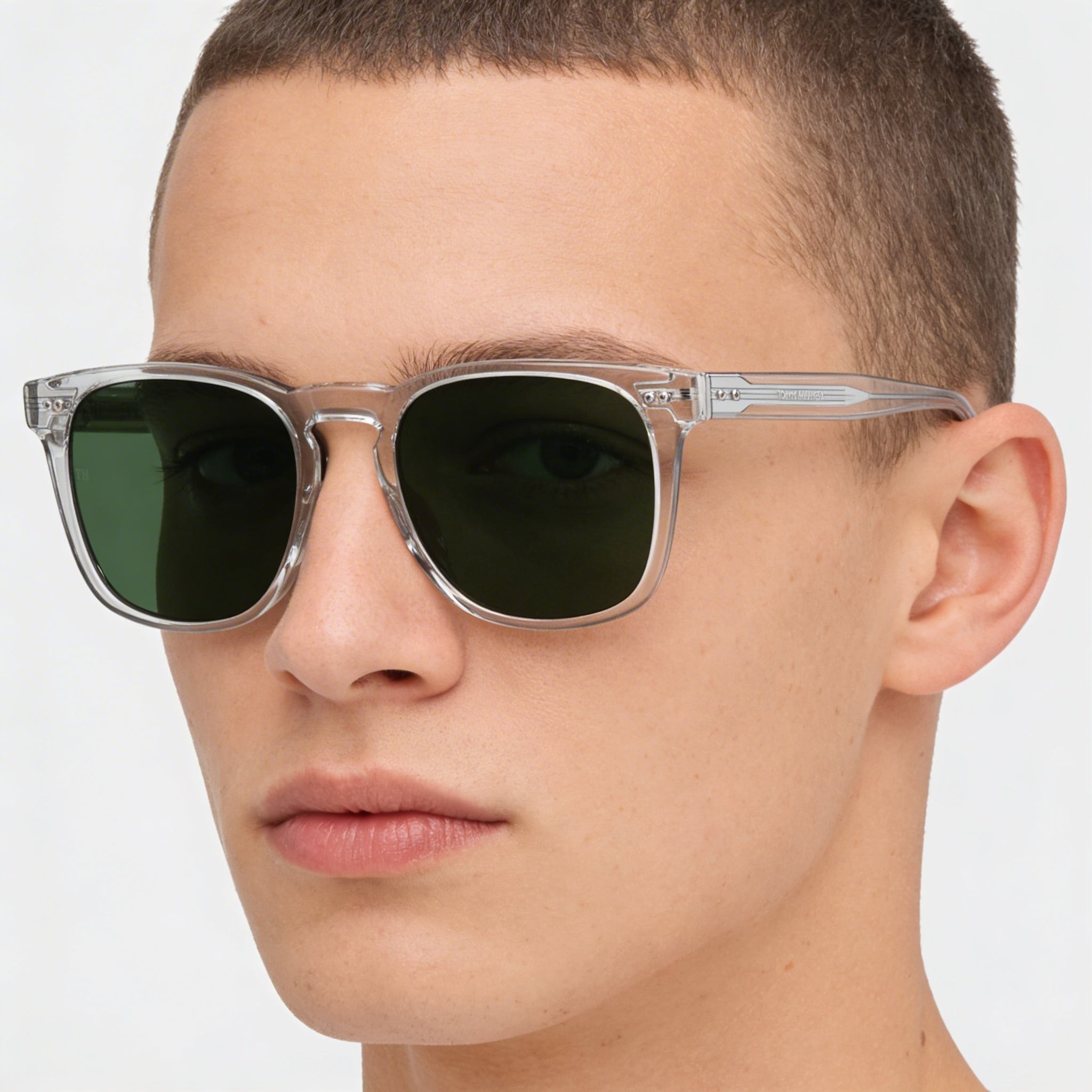 Gafas de sol Tommy Hilfiger TH 1887/S clásicas rectangulares unisex de cristal compuesto con lente verde y protección UV de 52 mm, Photo 2