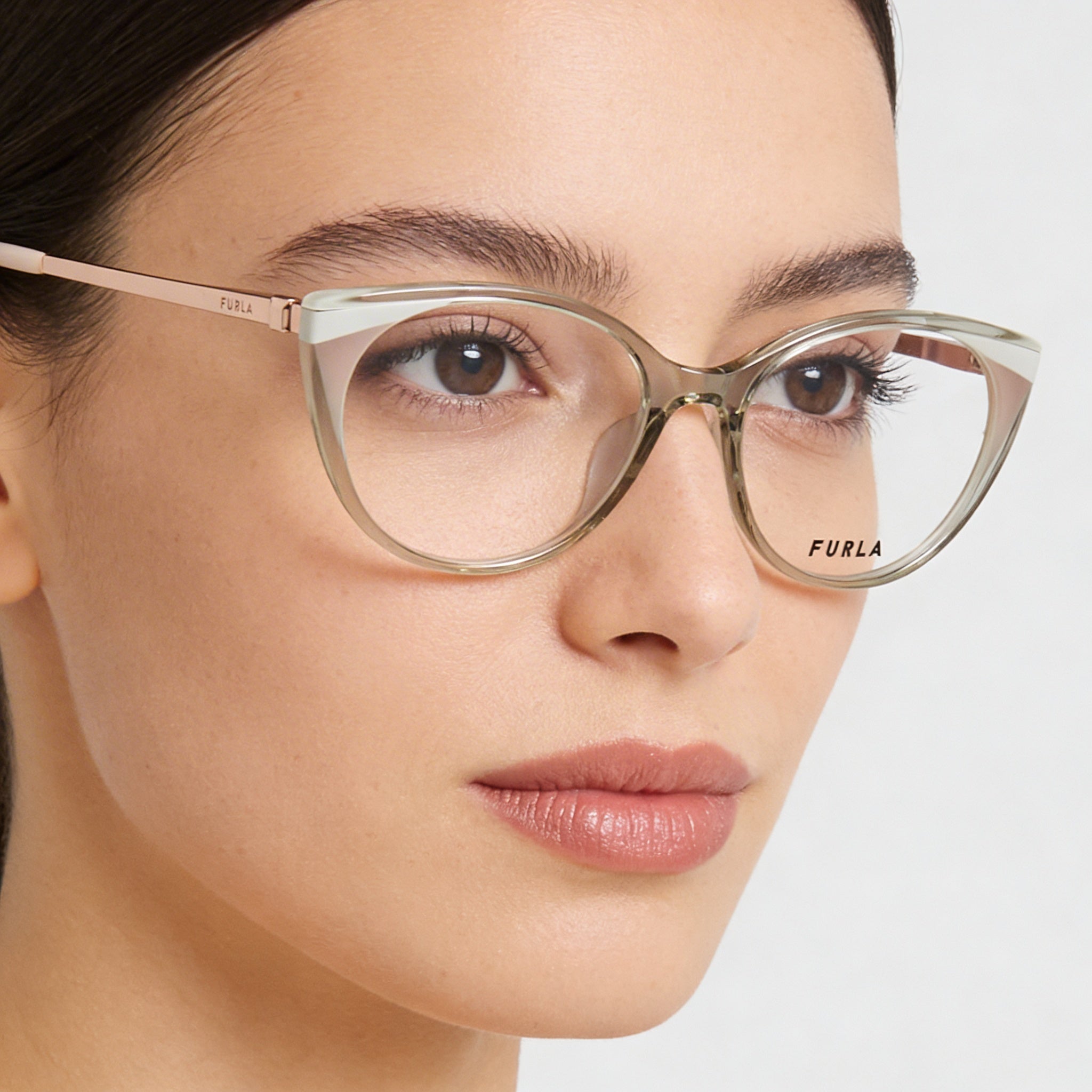 Furla Casual. Women’s Acetate Frame Grigio/Verde Lucido Non Polarized Polycarbonate Sunglasses 53mm, Photo 5
