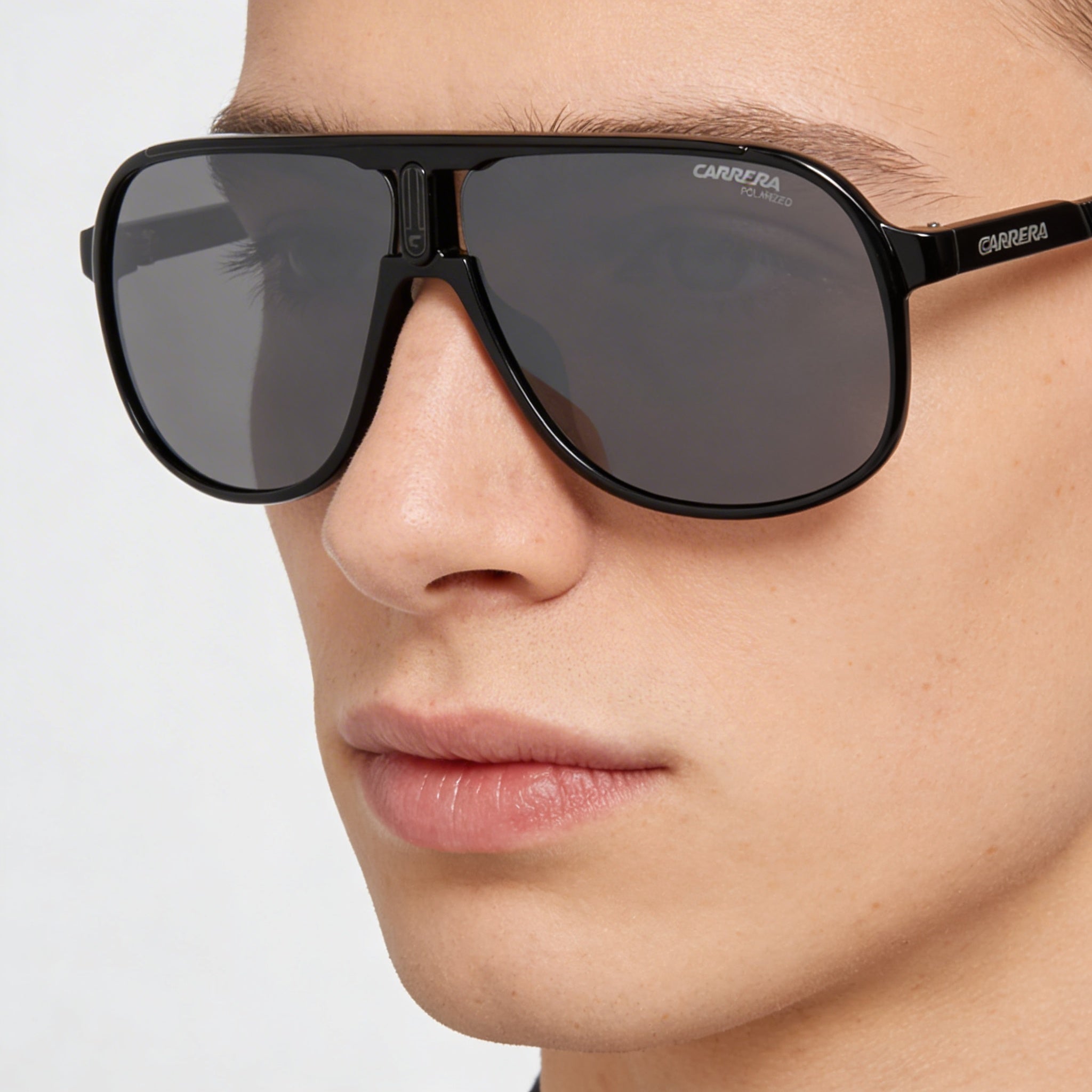 Carrera 1047/S Unisex Square Black Plastic Frame Polarized Grey Lenses UV Protection 62mm, Photo 3