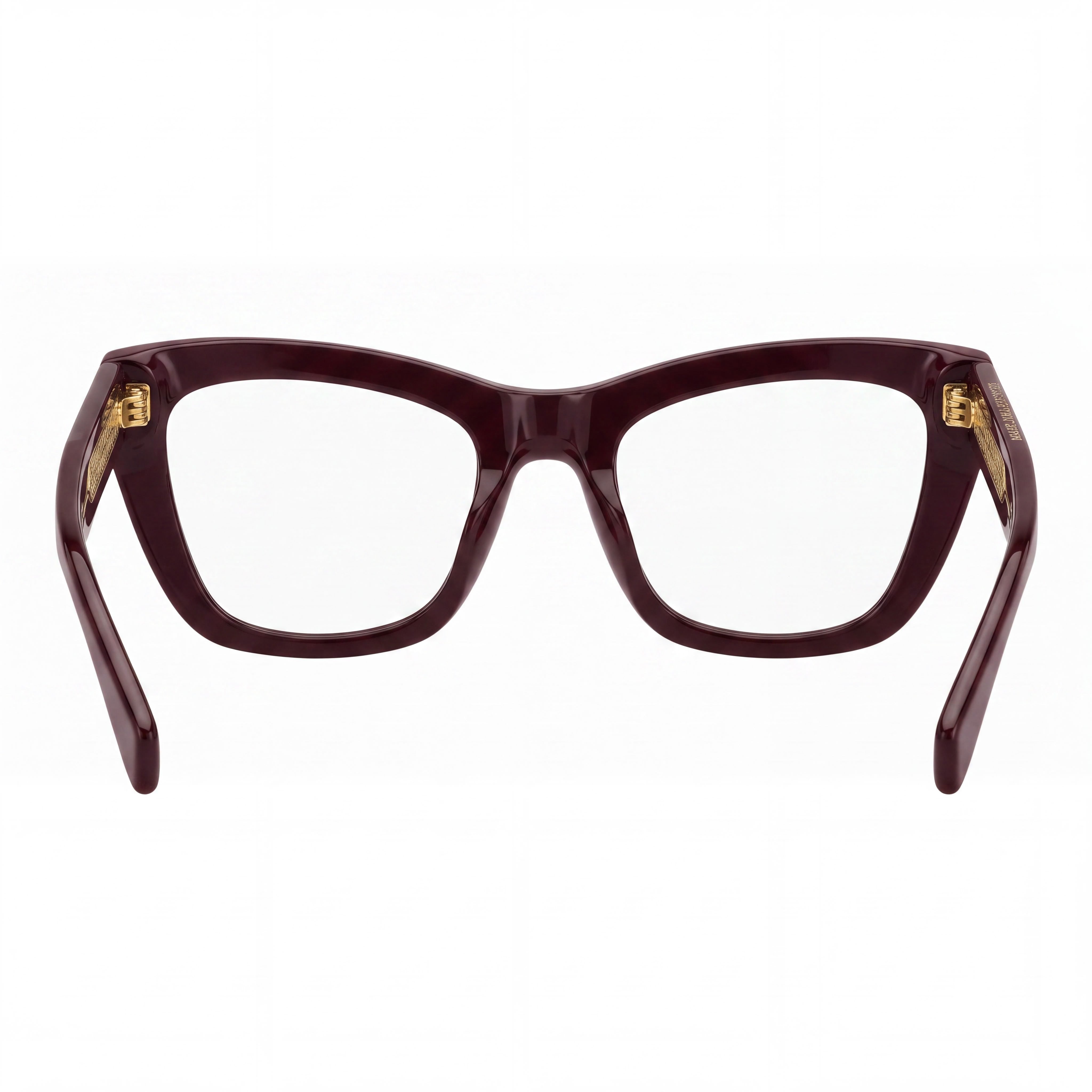 Marc Jacobs Mj 1114 Women's Rectangular Eyeglasses, Burgundy Plastic Frame, Transparent Polycarbonate Lenses, 51mm, Photo 3