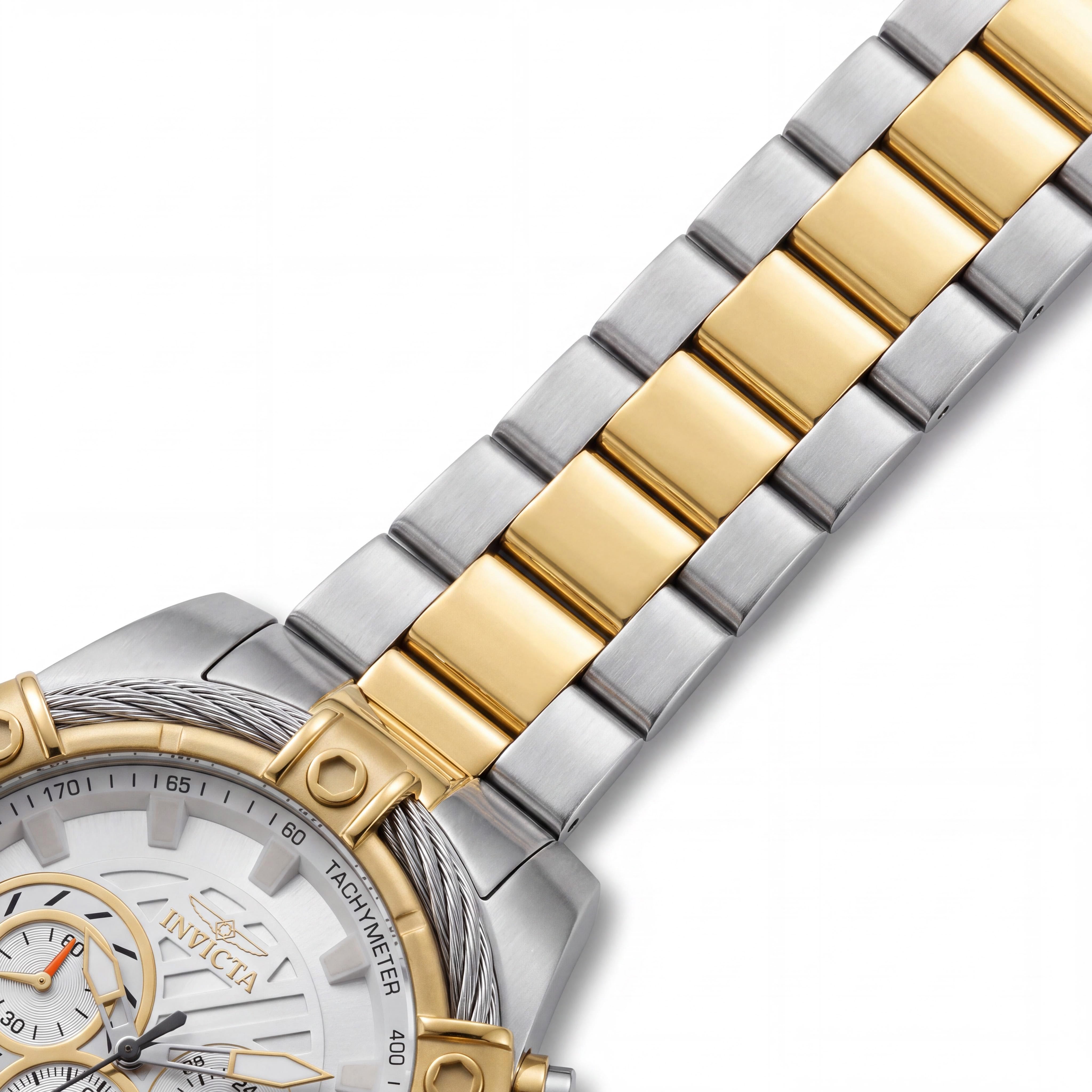 Invicta Bolt 49746 Men's Chronograph Silver Dial Two-tone Stainless Steel Quartz 100M Water Resistant Watch 52mm, Photo 3