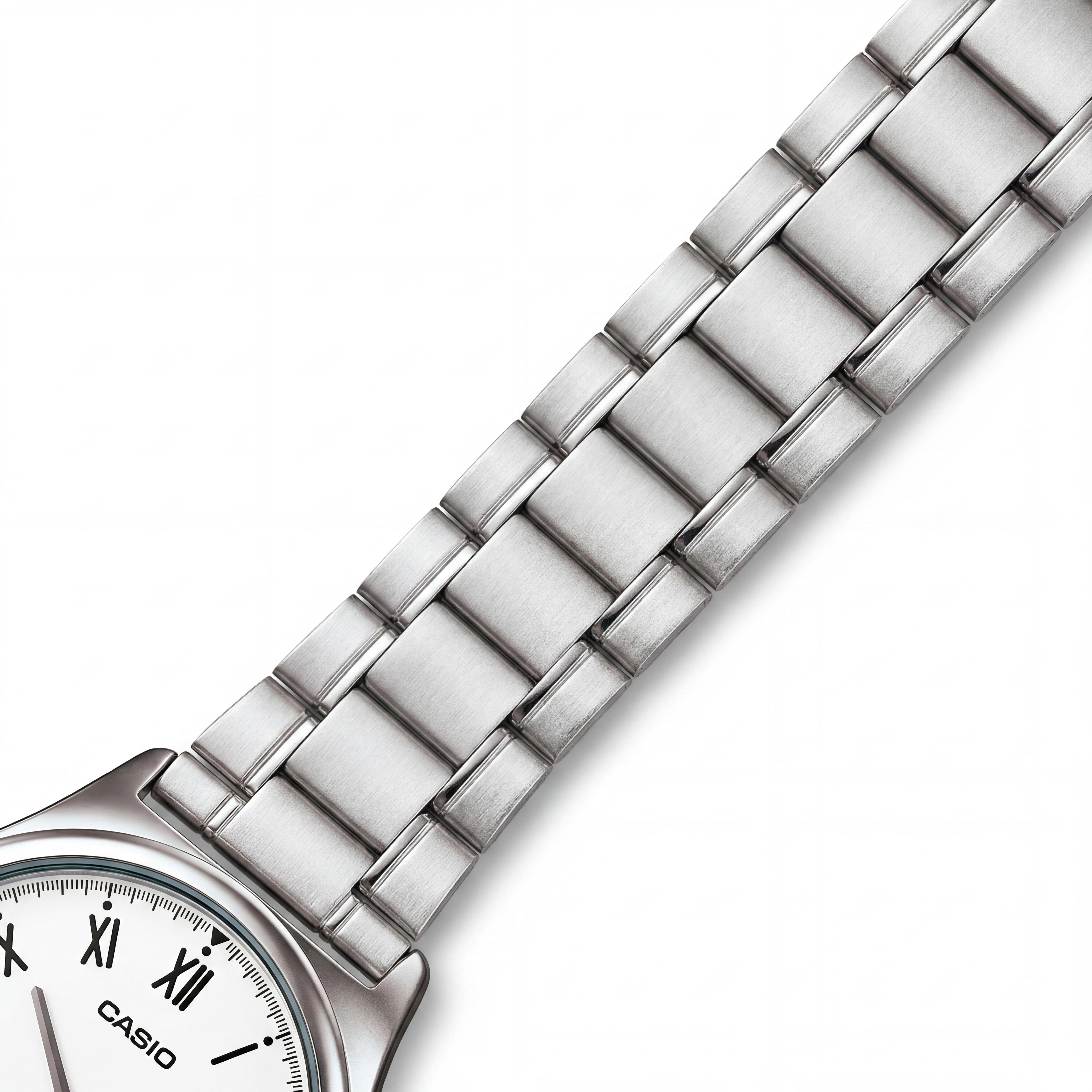 Casio MTP-V006D-7BUDF Minimalist Men's Analog Quartz Stainless Steel Silver White 38mm Water Resistant Watch, Photo 3