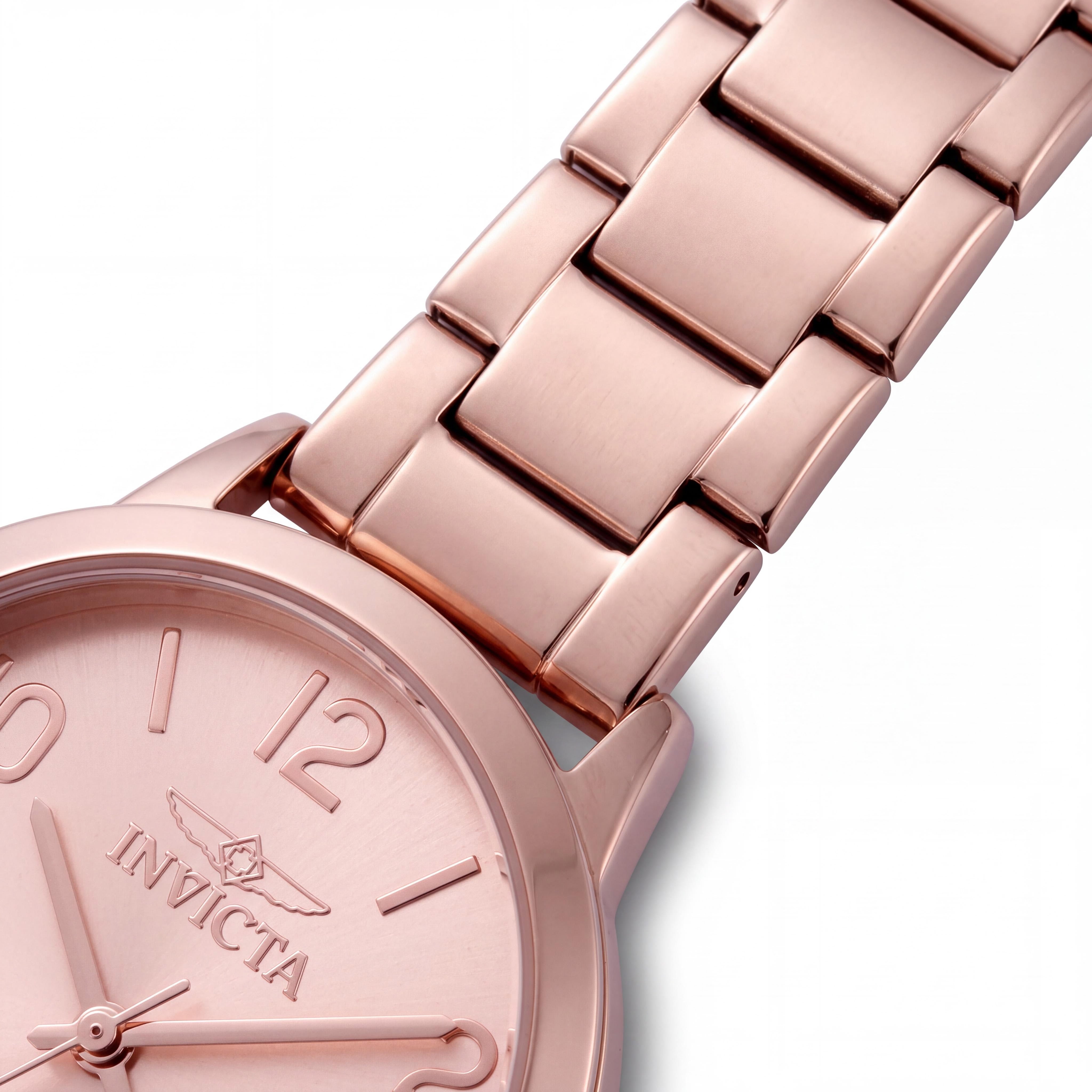 Invicta Wildflower 49087 Unisex Quartz Watch, Rose-gold Dial, Stainless Steel Case & Bracelet, 34mm, Photo 3
