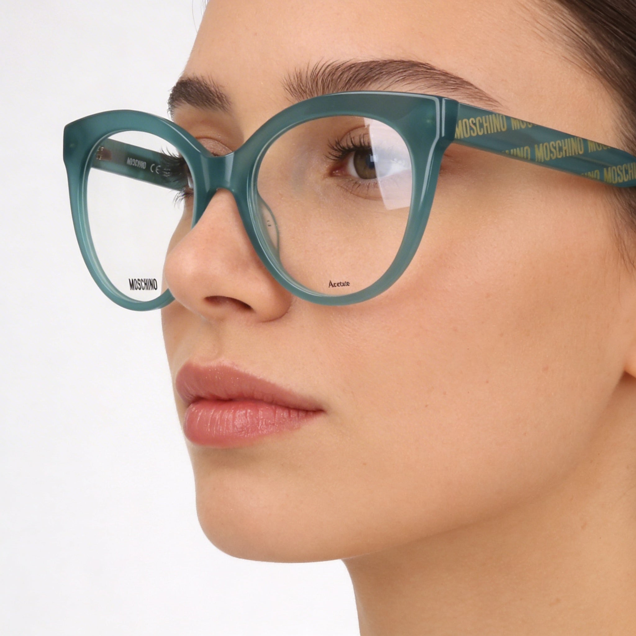 Gafas Moschino Modern Collection para mujer con montura de plástico verde y lentes de policarbonato verde - 51 mm, Photo 4