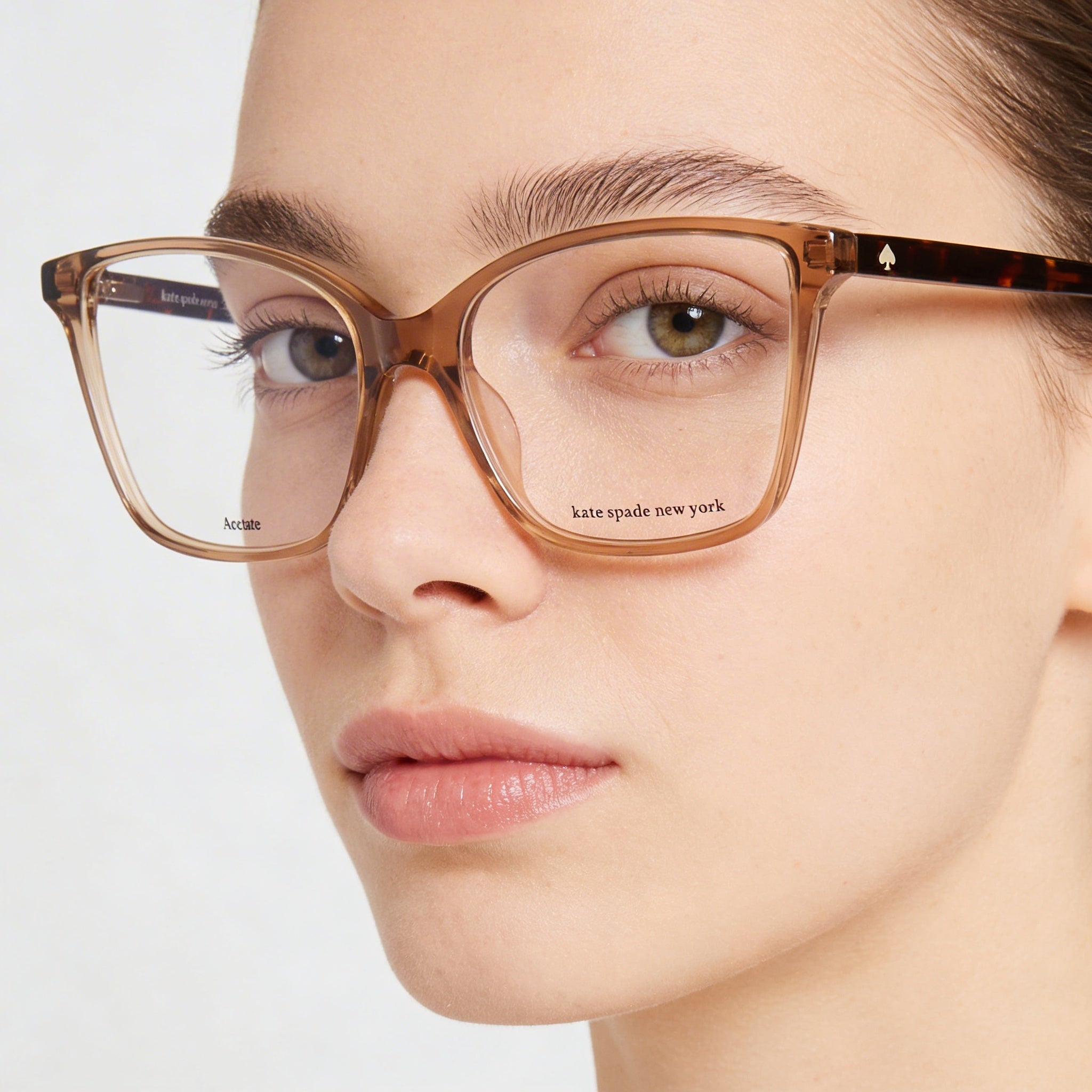 Kate Spade New York Modern Unisex Acetate Non-polarised Beige Sunglasses 53mm, Photo 4