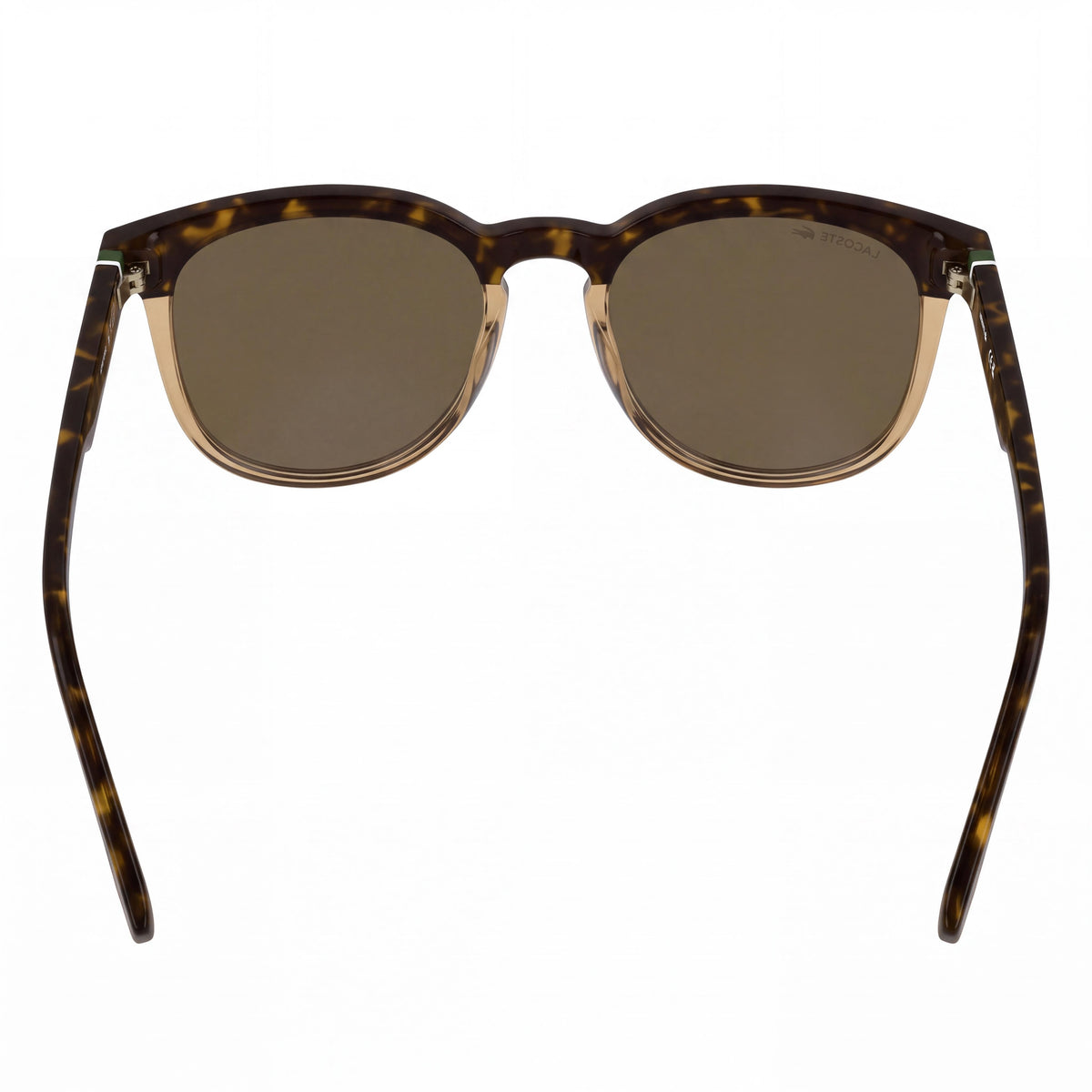 Gafas de sol Lacoste Casual para hombre con montura de plástico, protección UV 400, color habana/caramelo transparente, lentes marrones, 52 mm, Photo 4