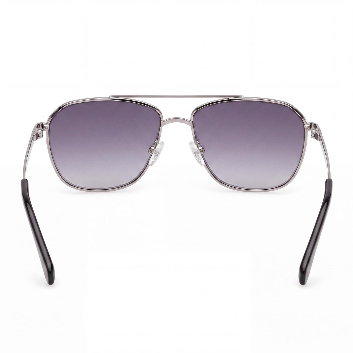 Gafas de sol de metal GUESS para hombre, montura de plástico negra, lentes polarizadas con degradado de humo, ancho de lente 56 mm, Photo 4