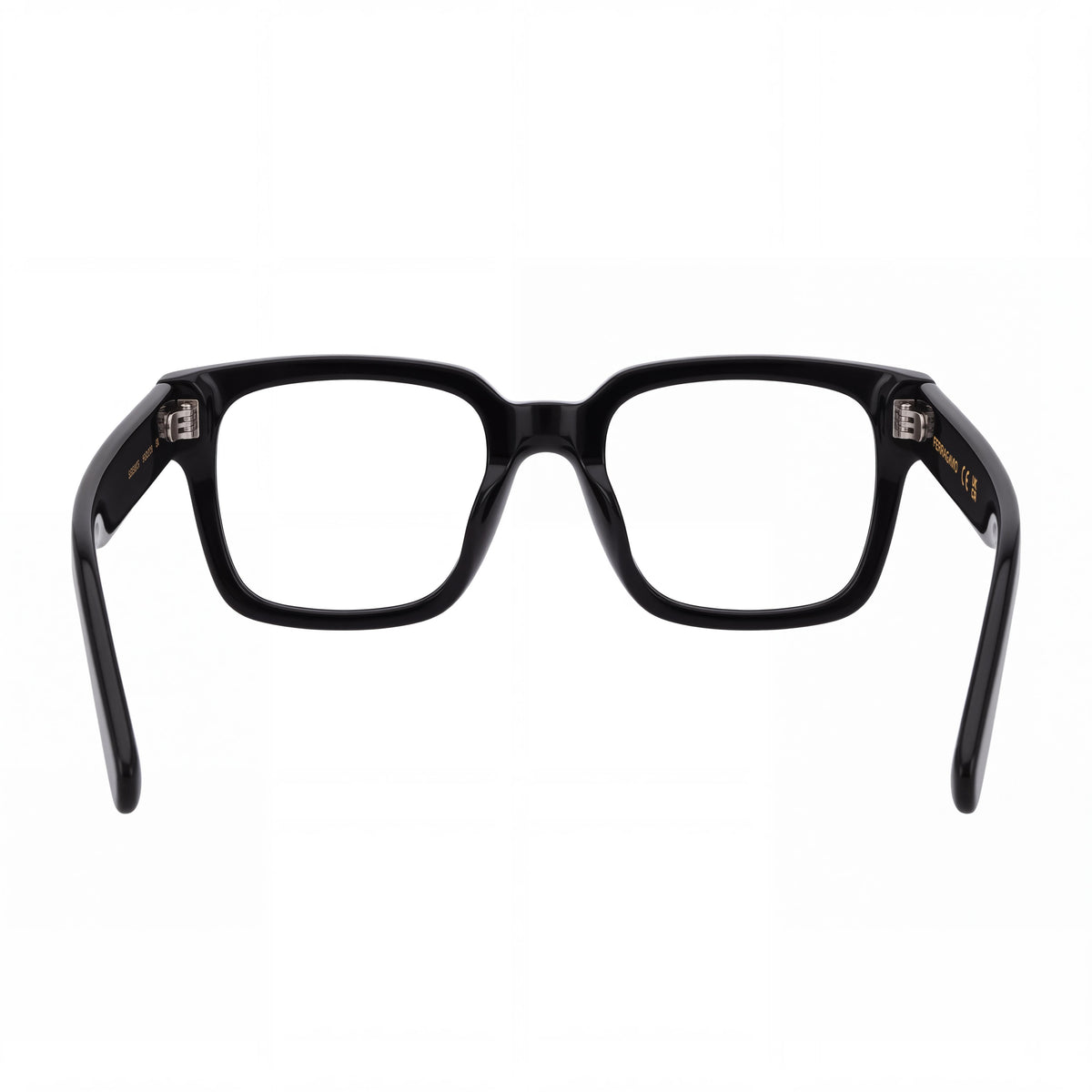 Ferragamo Sf3031 Women's Black Acetate Lightweight Frame Eyeglasses with Clear Polycarbonate Lenses 56mm, Photo 3