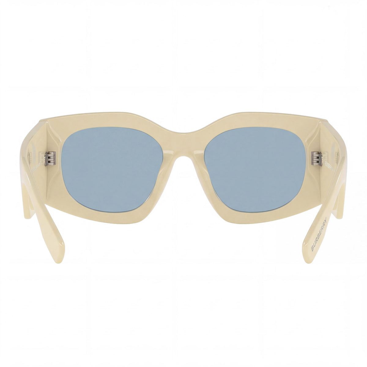 Gafas de sol modernas para mujer BURBERRY Madeline con montura de plástico amarilla y azul, lente amarilla, protección UV, 55 mm, Photo 3