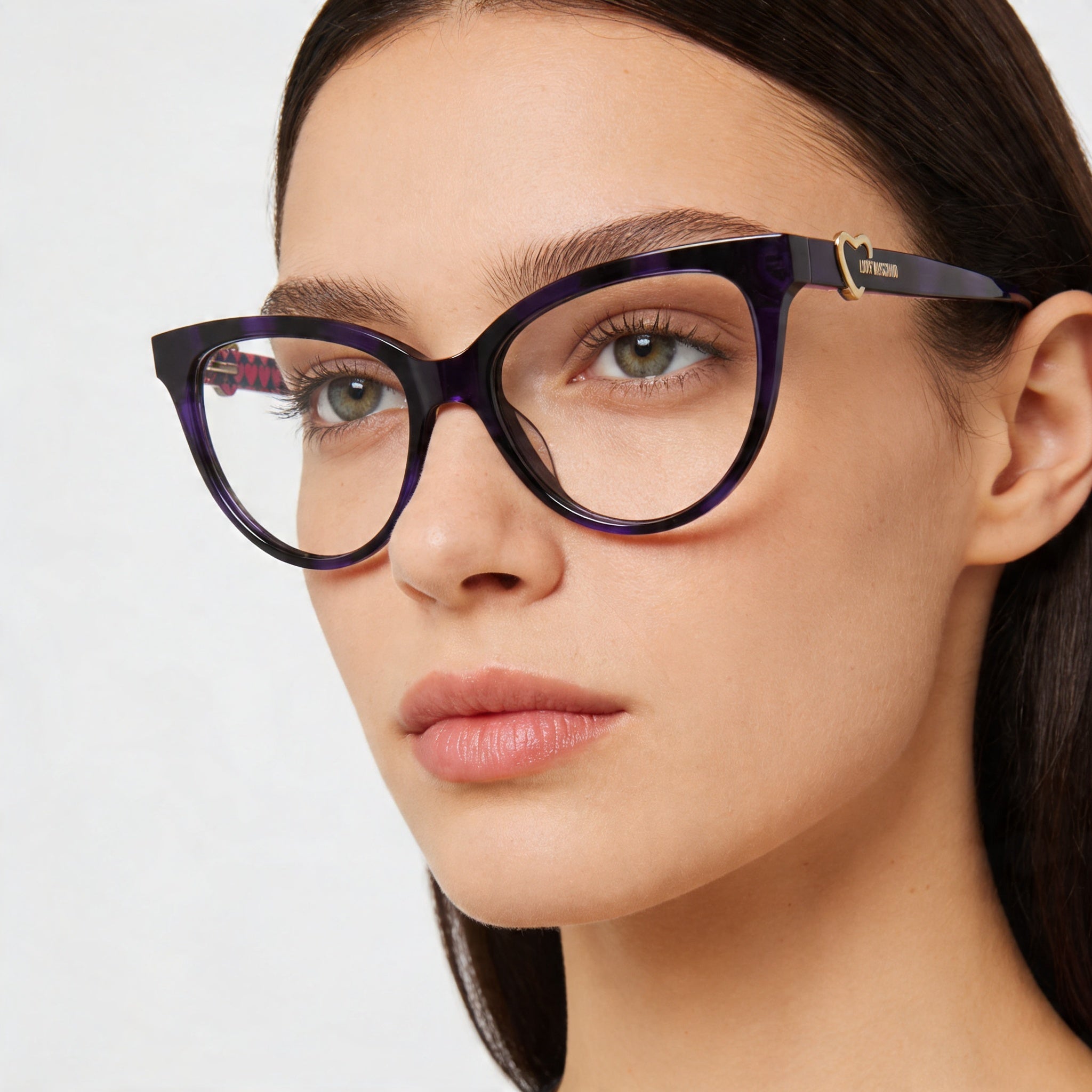 Gafas de sol unisex Love Moschino MOL609 violeta havana con lentes de cristal, no polarizadas, 52 mm de ancho de lente, Photo 5