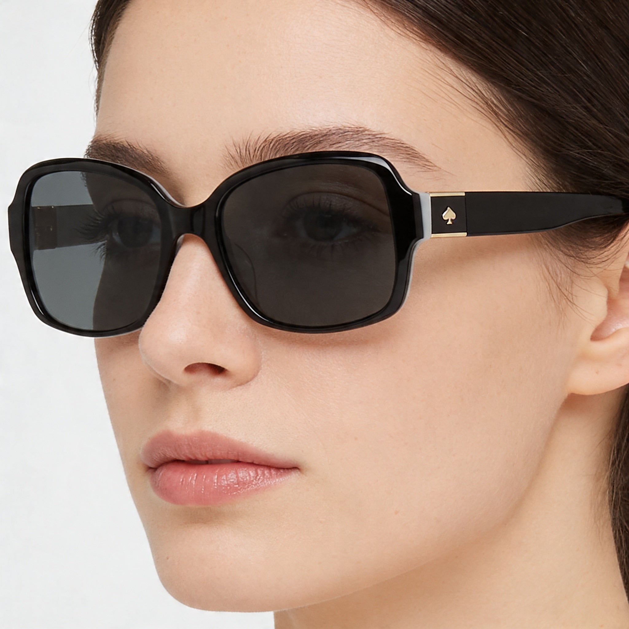 Gafas de sol Kate Spade New York Annora/P/S para mujer, armazón de acetato blanco y negro, lentes polarizadas grises, UV 54mm, Photo 4