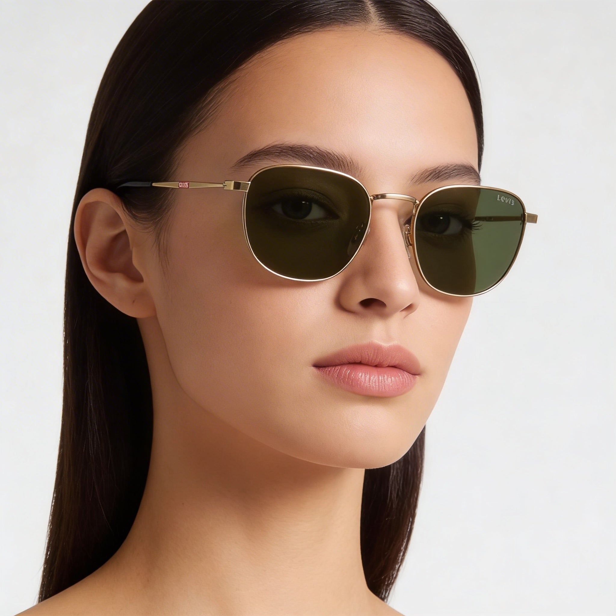 Levi's Modern Women's Sunglasses with Stainless Steel Gold Frame, UV 400 Non-Polarized Lenses, 54-21-140mm, Photo 5