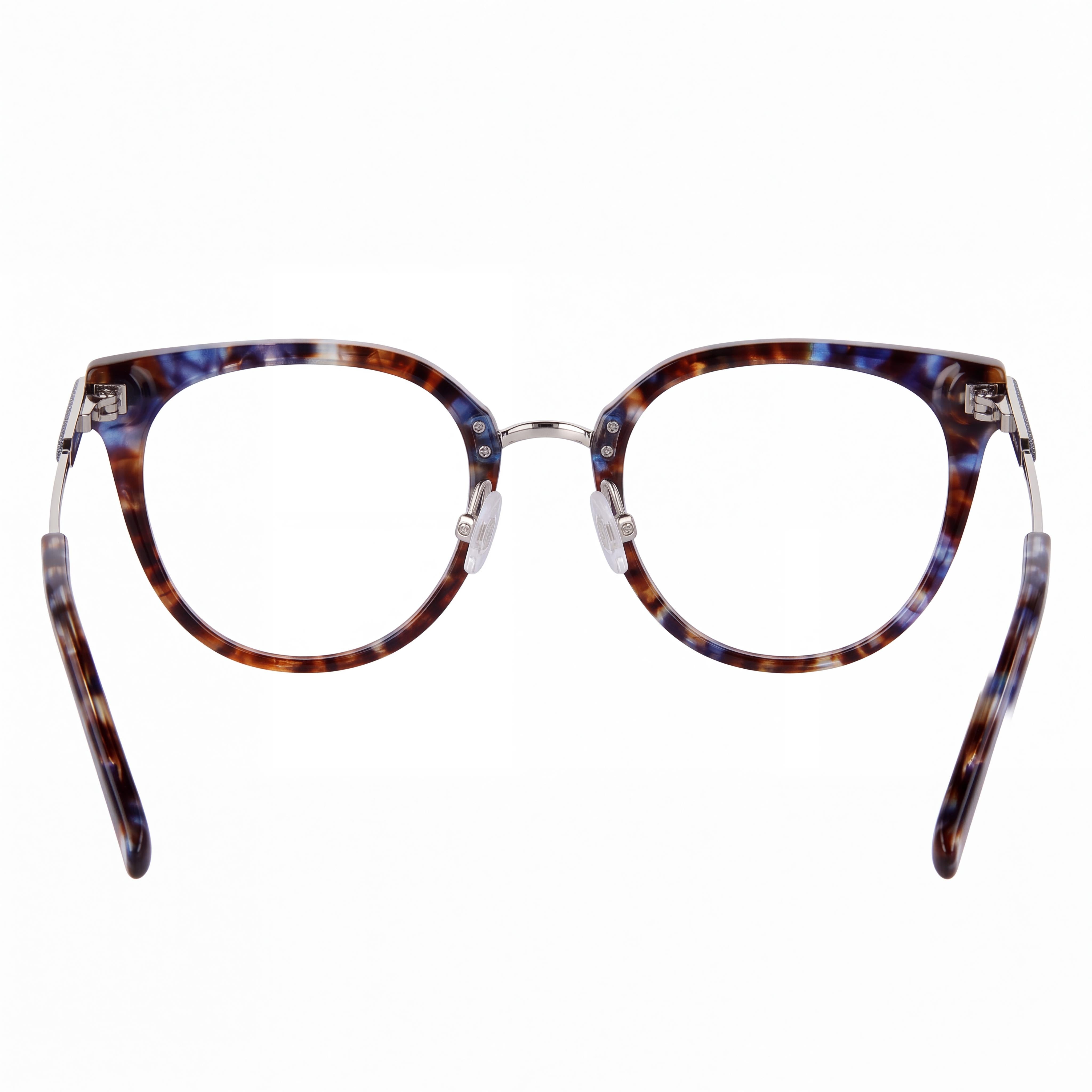 Jones New York Vjon789 Women's Blue Havana Plastic Eyeglasses with Polycarbonate Lenses 50-22-140, Photo 3