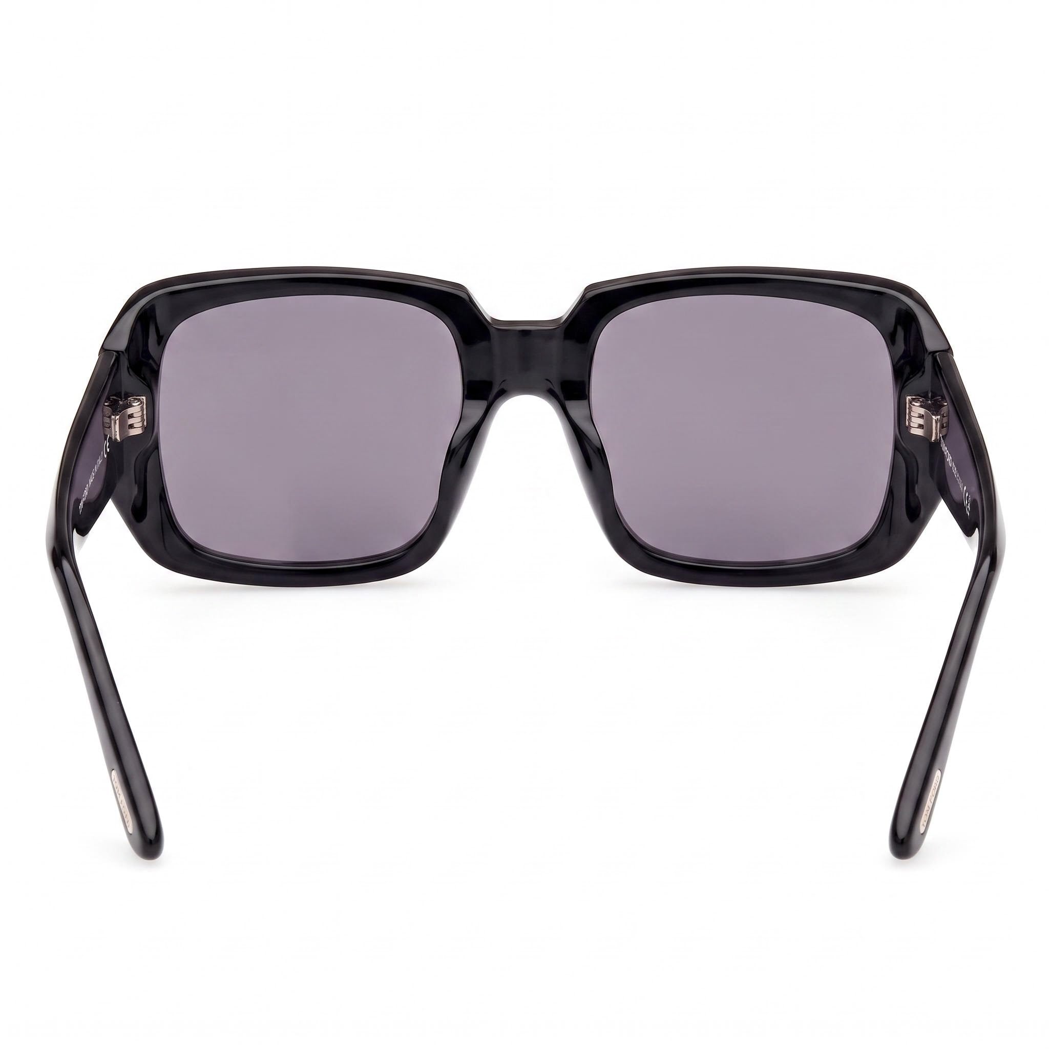 Gafas de sol unisex clásicas Tom Ford, montura de plástico negro brillante/gris oscuro, lentes UV gris oscuro 51-20-135, Photo 3