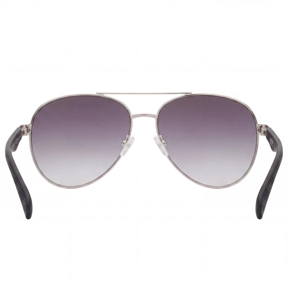 Kenneth Cole Kc1318 Women's Pilot Metal Sunglasses Shiny Light Nickeltin Smoke Lens 100% UV Protected 52mm