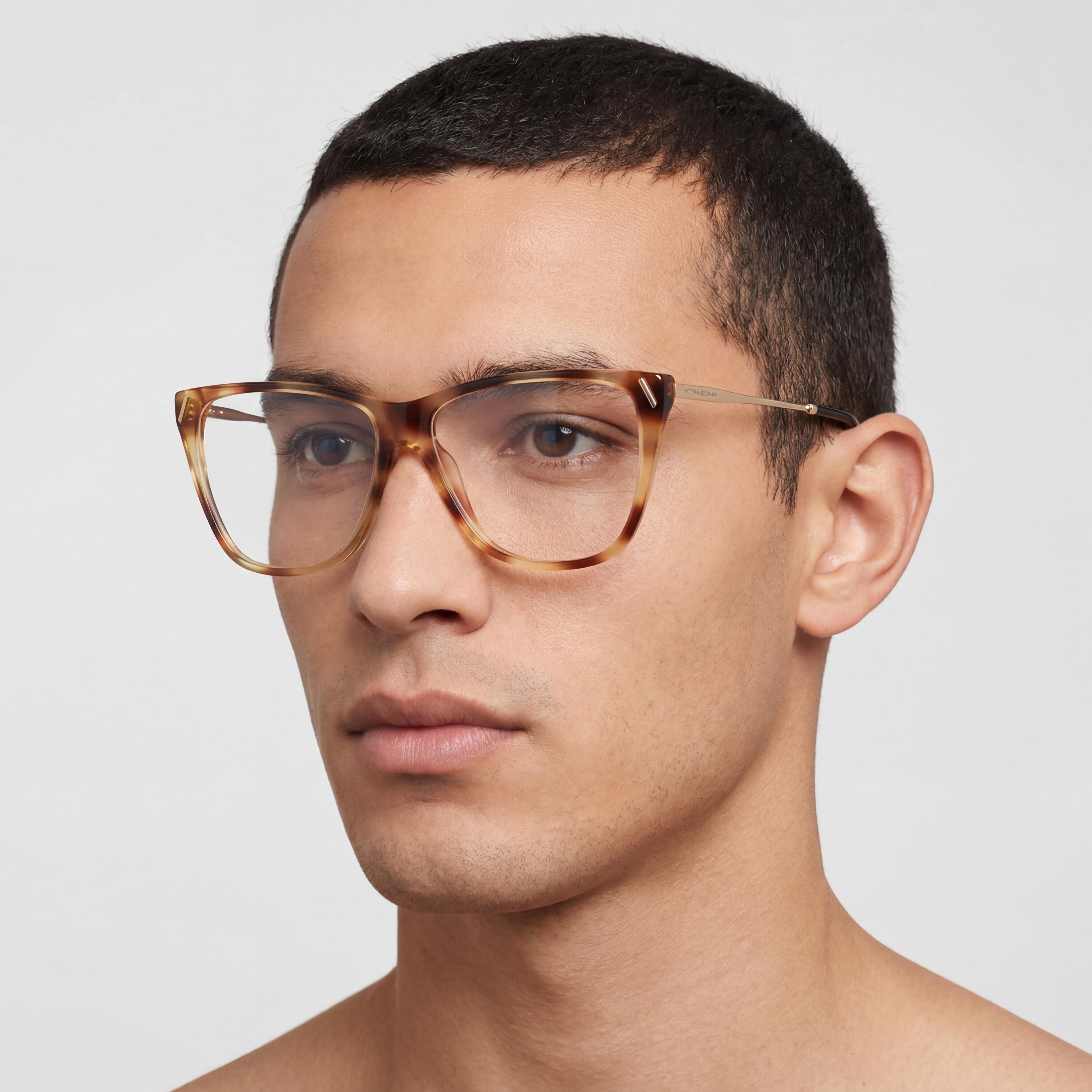 Victoria Beckham Modern Men's Blonde Havana Acetate 56mm Sunglasses, Photo 4
