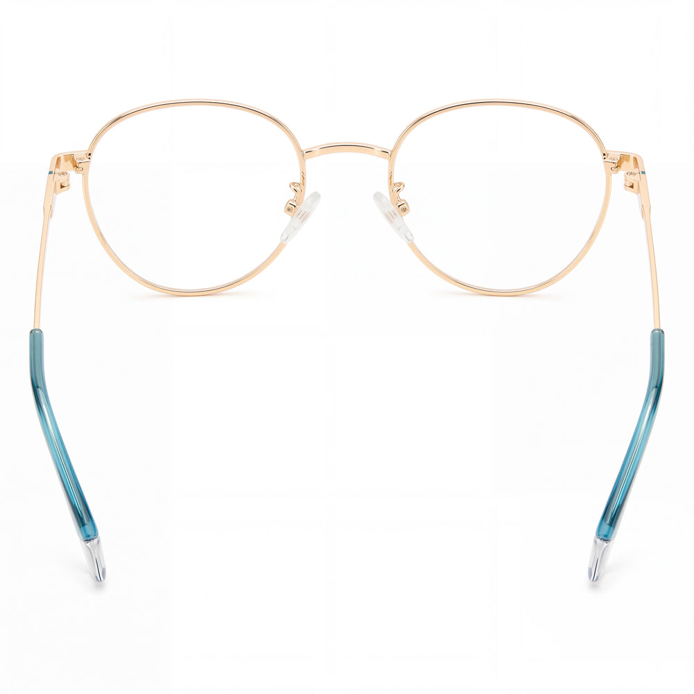 Polaroid PLD D522/G Casual Men's Gold Blue ECO METAL Frame Optical Eyeglasses 51-20