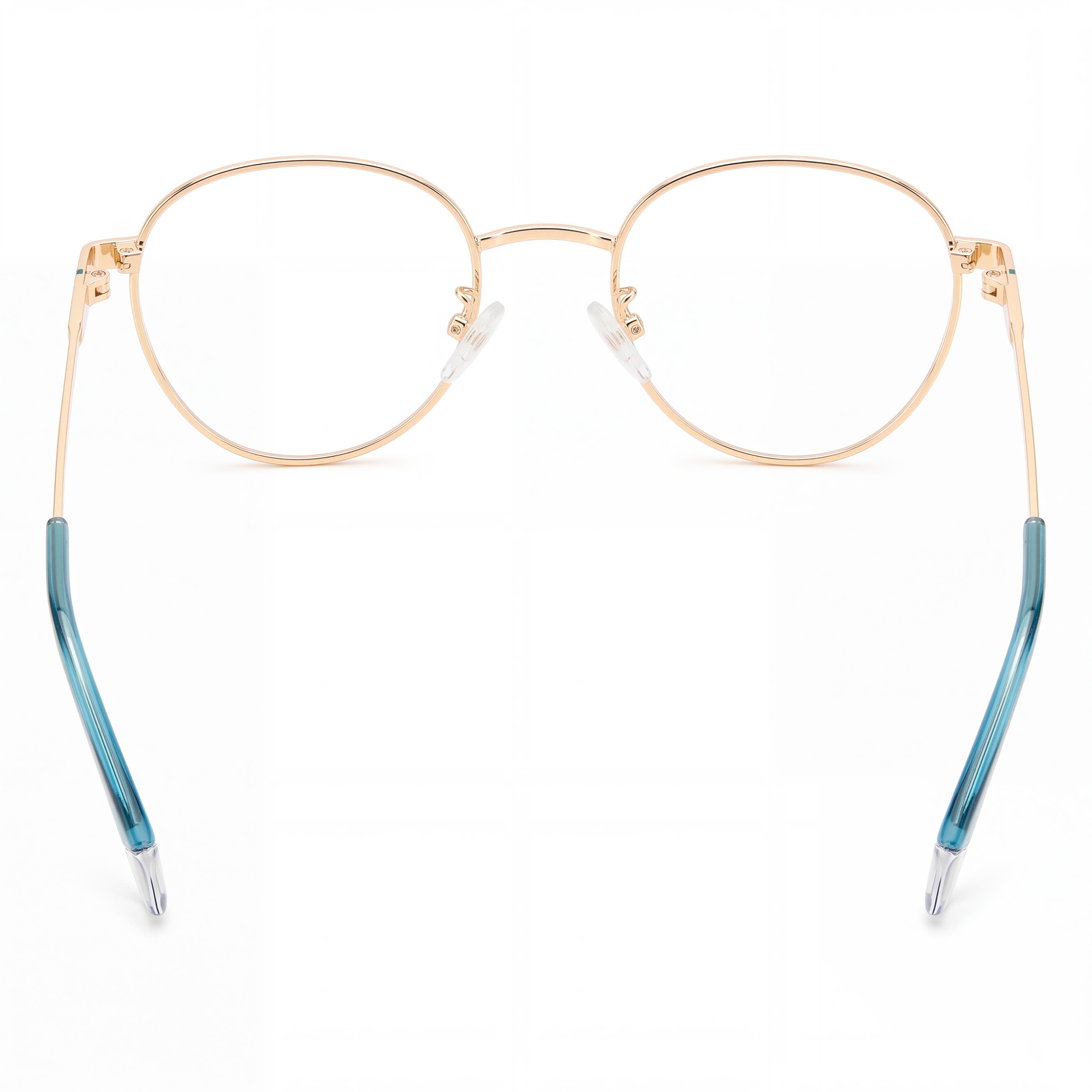 Polaroid PLD D522/G Gafas Ópticas Casuales para Hombre Marco de Metal Ecológico Dorado Azul 51-20, Photo 3