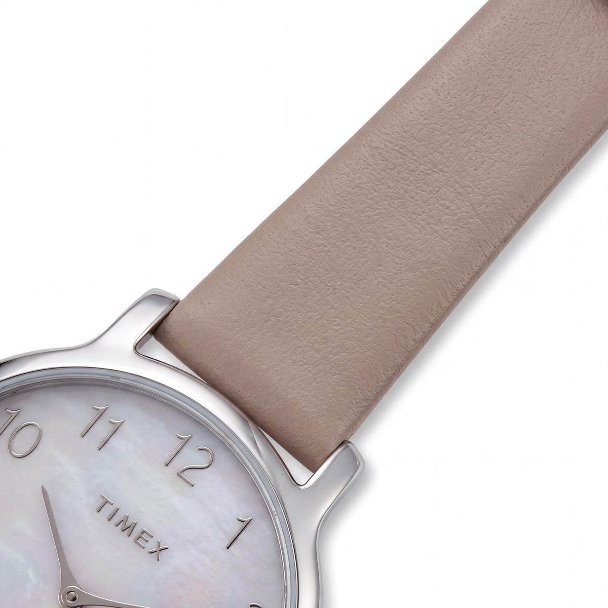 Reloj de vestir para mujer Timex TW2T35900, que presenta un marco rosa, una correa para usar y una pantalla integrada, Photo 3