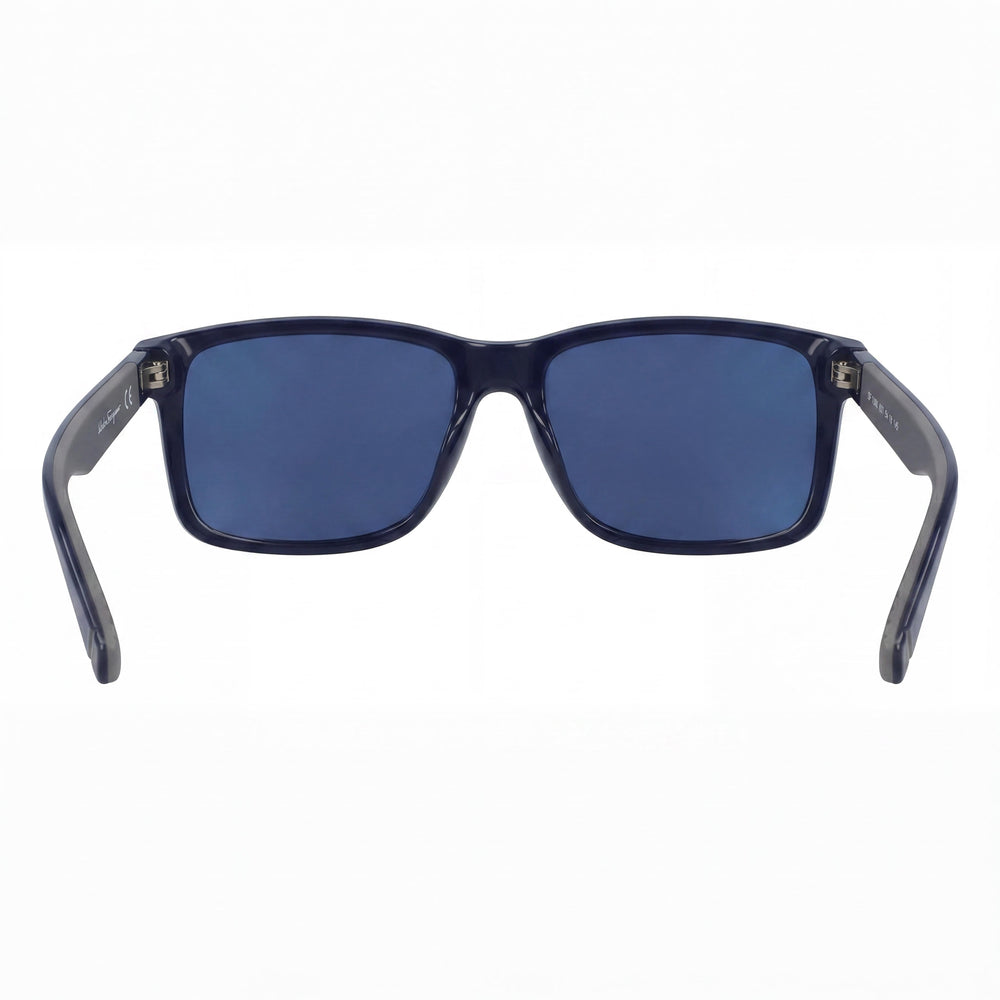 Salvatore Ferragamo Classic Women's Plastic Blue Grey Frame Non-Polarized UV Protection 57mm Sunglasses