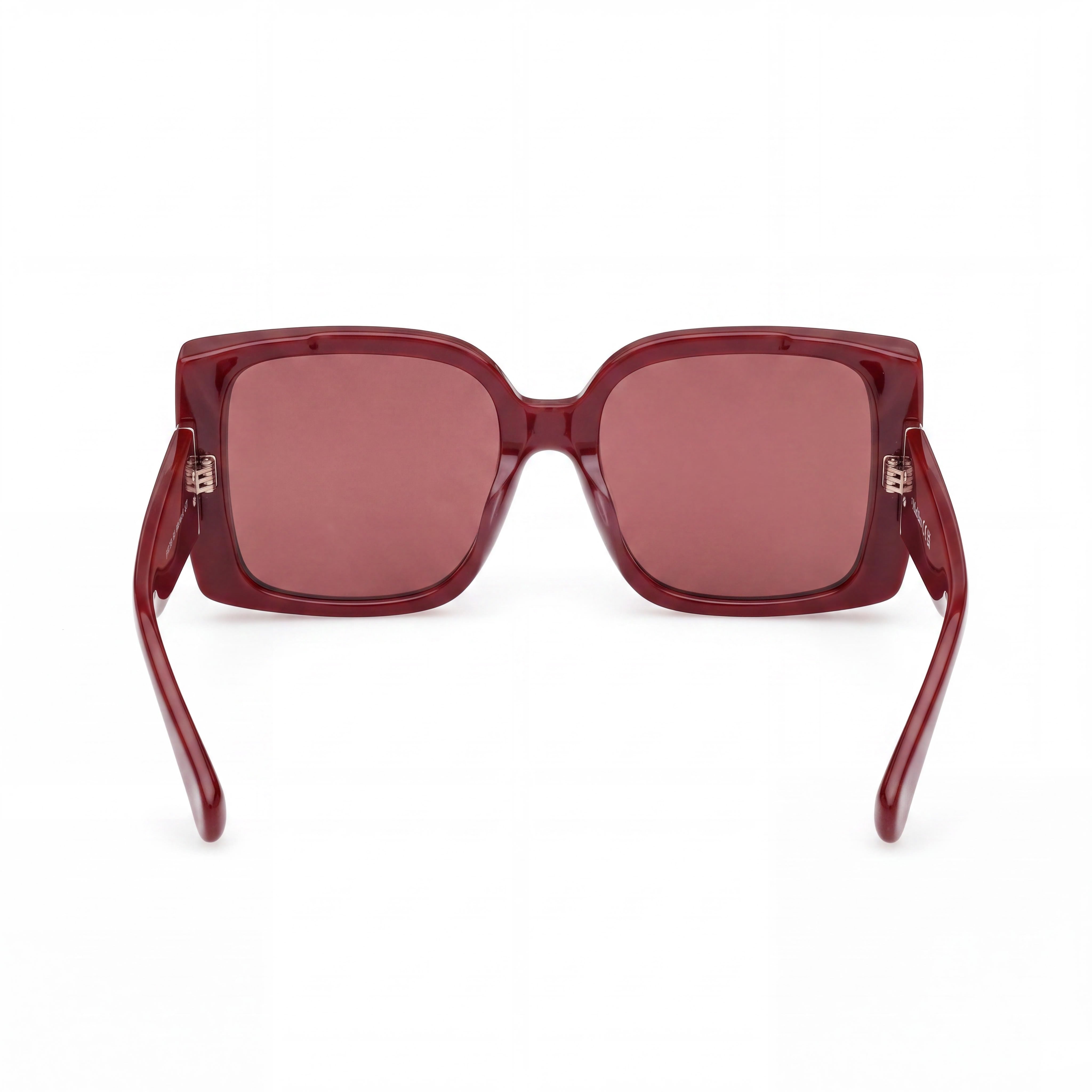MaxMara Mm0131 Women's Acetate Eyewear with UV 400 Non-Polarized Lenses in Shiny Bordeaux, 56mm, Photo 3